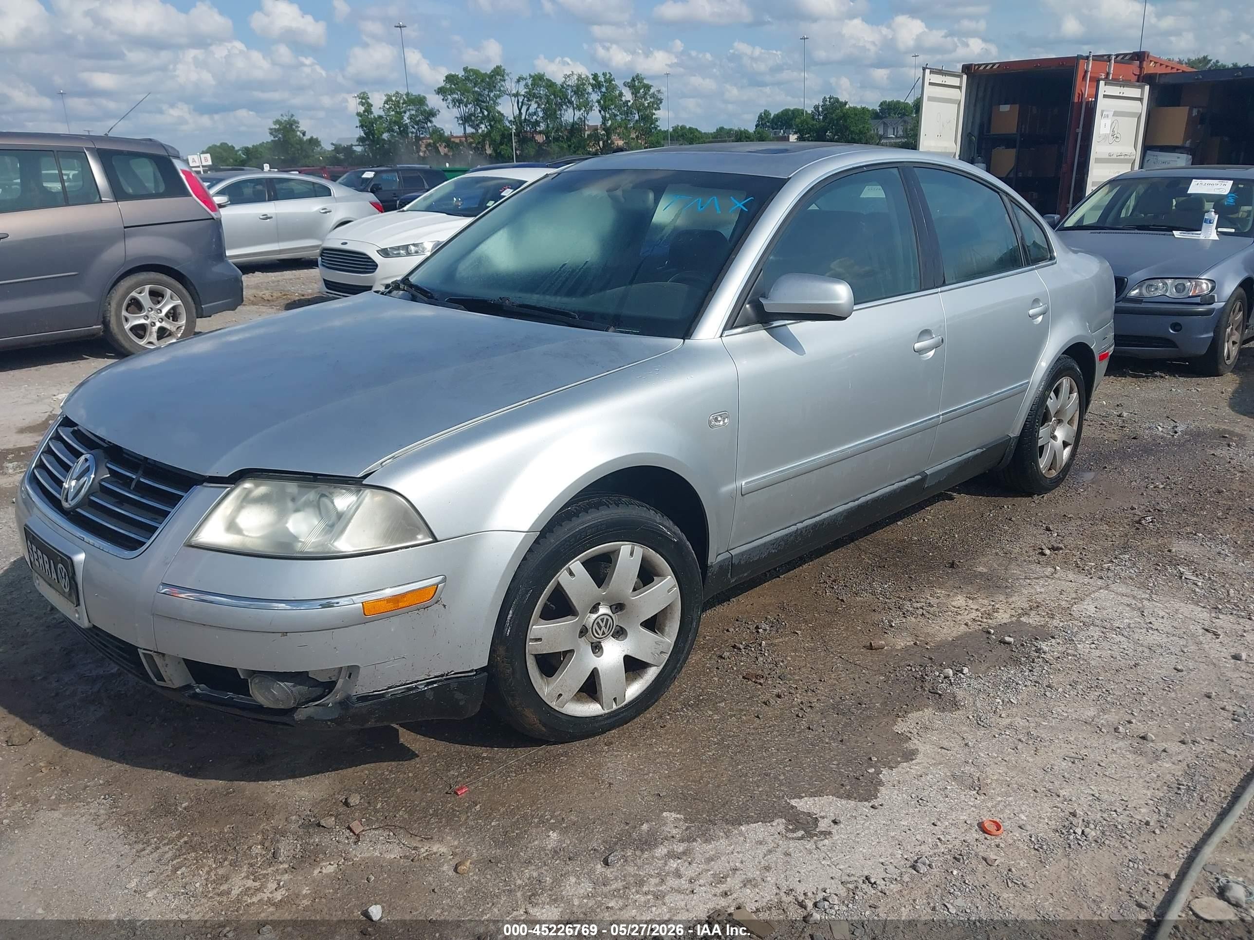 2003 Volkswagen Passat Glx Silver vin: WVWRH63B93P198430