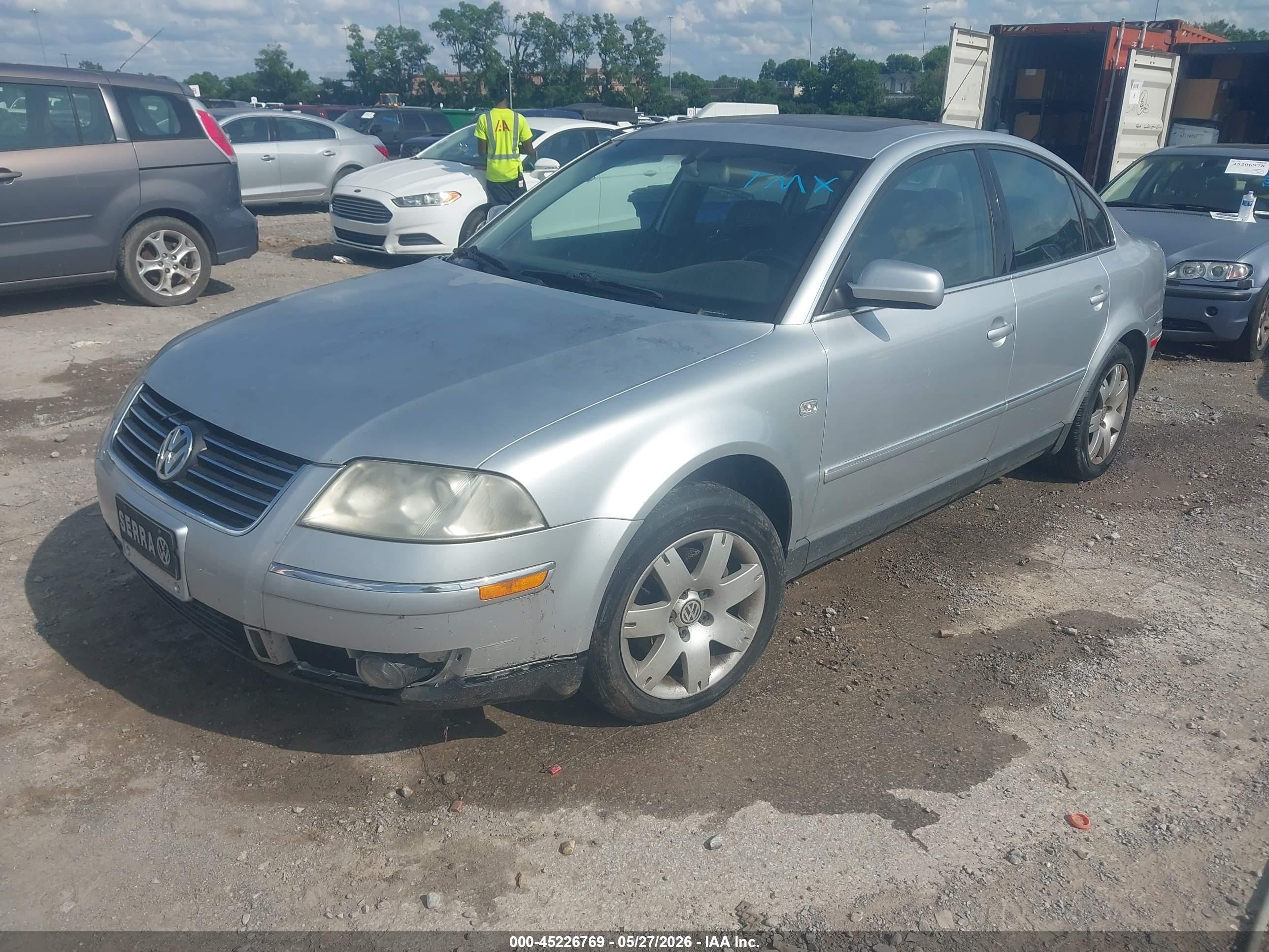 2003 Volkswagen Passat Glx Silver vin: WVWRH63B93P198430