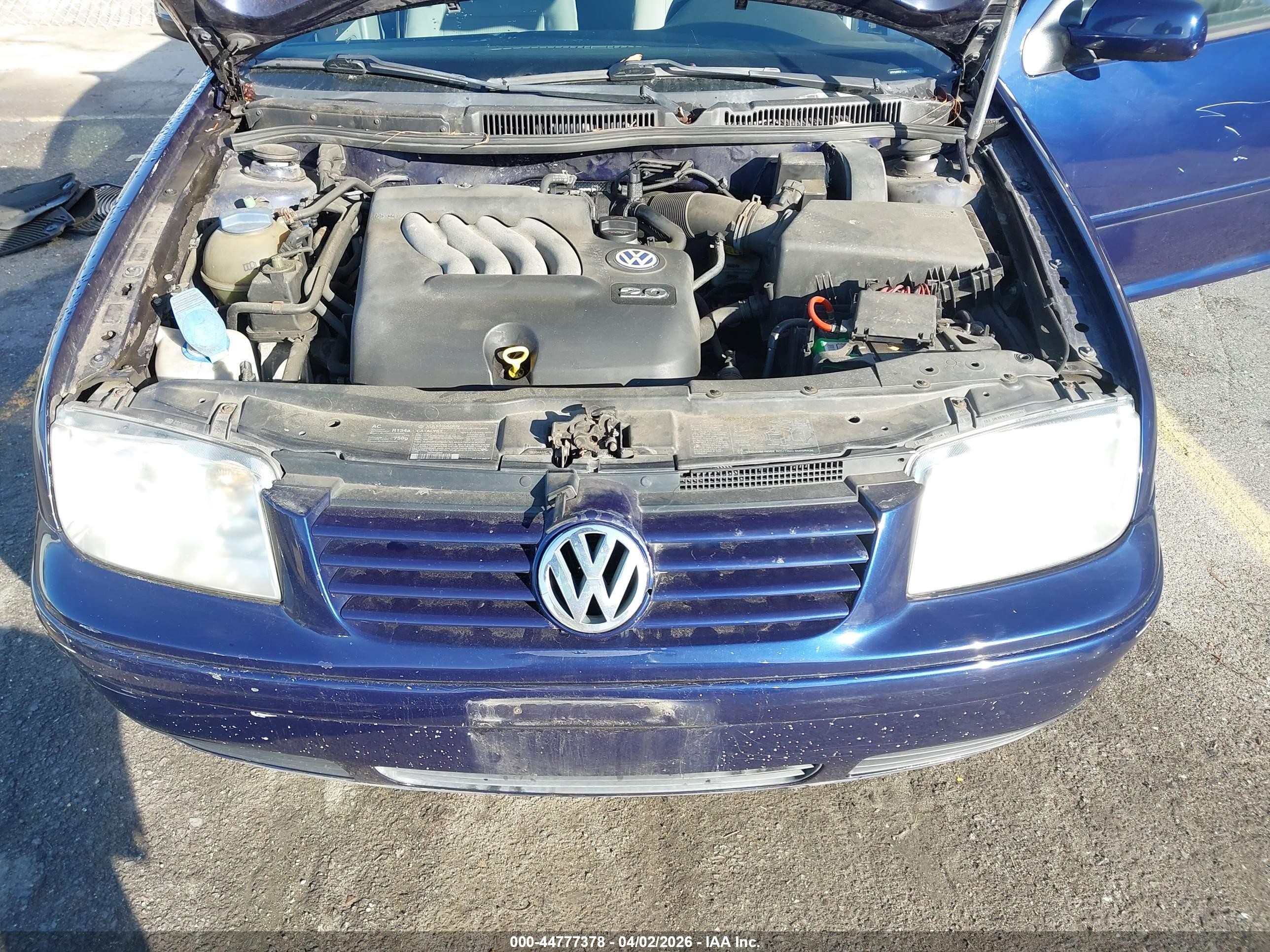 2002 Volkswagen Jetta Gl Blue vin: WVWRK61J52W121344
