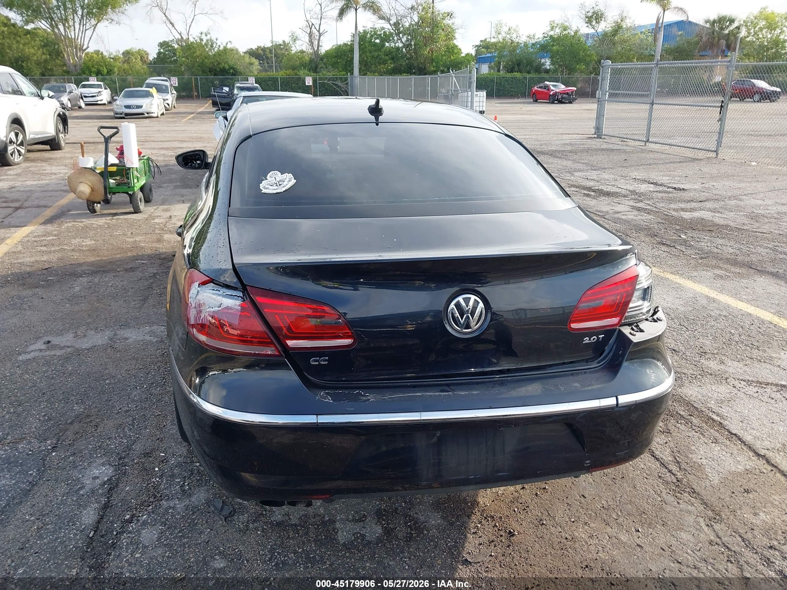 2013 Volkswagen Cc 2.0t Lux Black vin: WVWRN7AN0DE502561