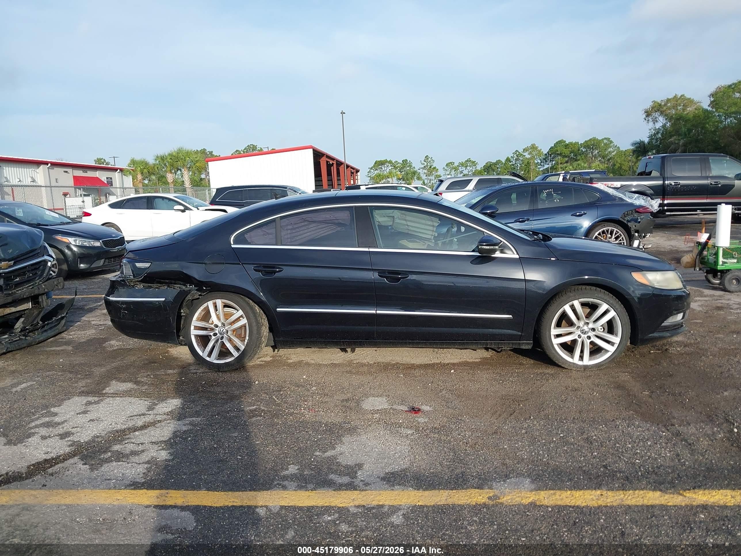 2013 Volkswagen Cc 2.0t Lux Black vin: WVWRN7AN0DE502561
