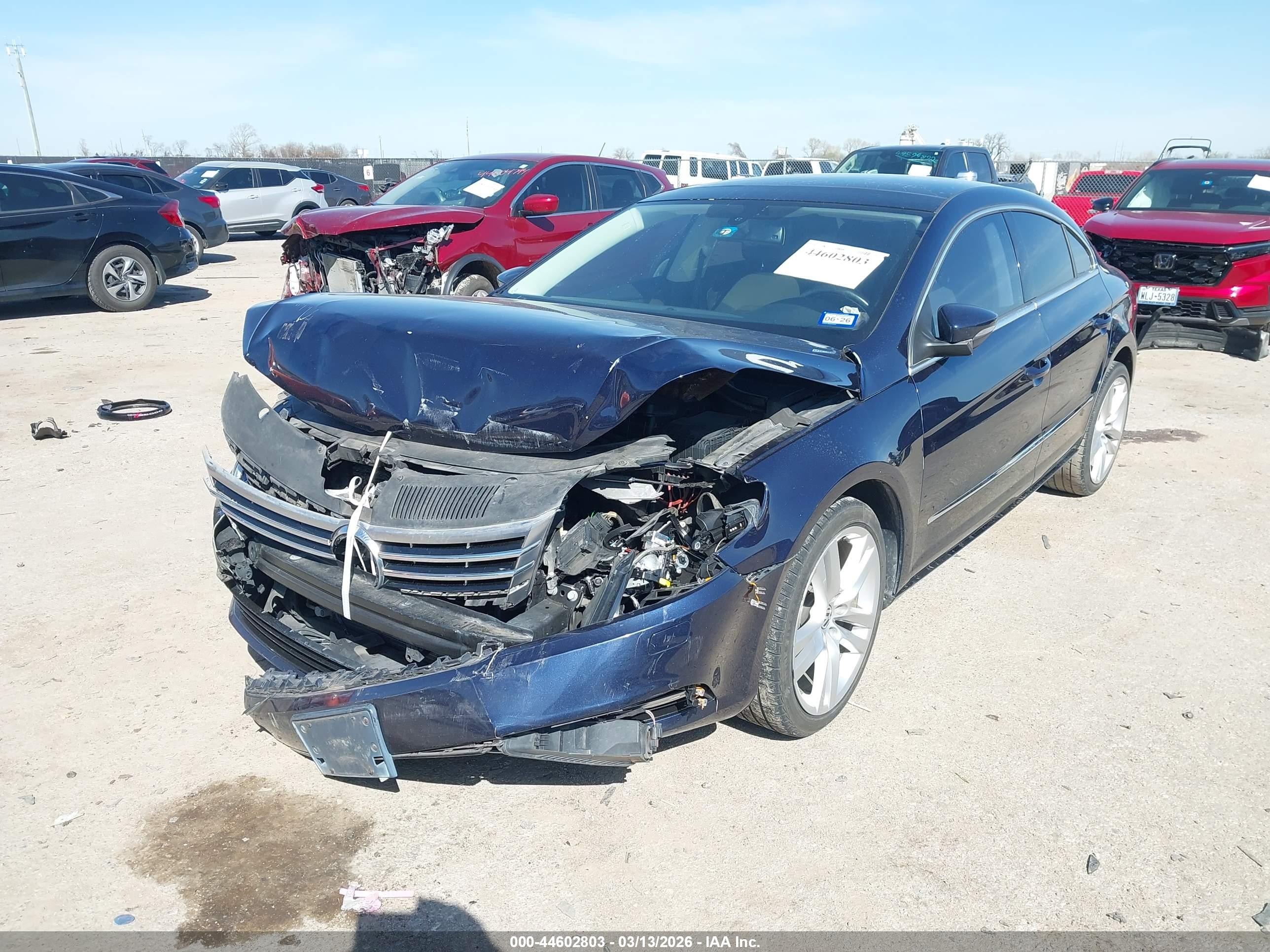 2013 Volkswagen Cc 2.0t Lux Dark Blue vin: WVWRN7AN0DE505198