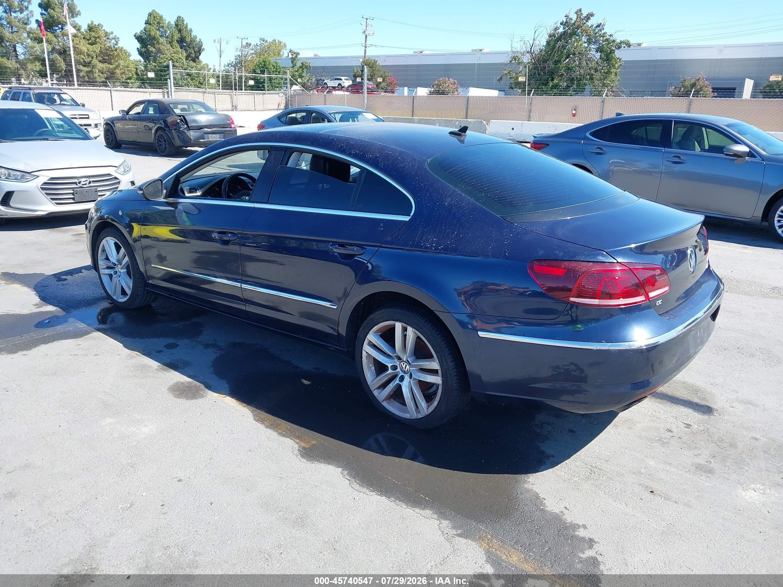 2013 Volkswagen Cc 2.0t Lux Blue vin: WVWRP7AN1DE502885