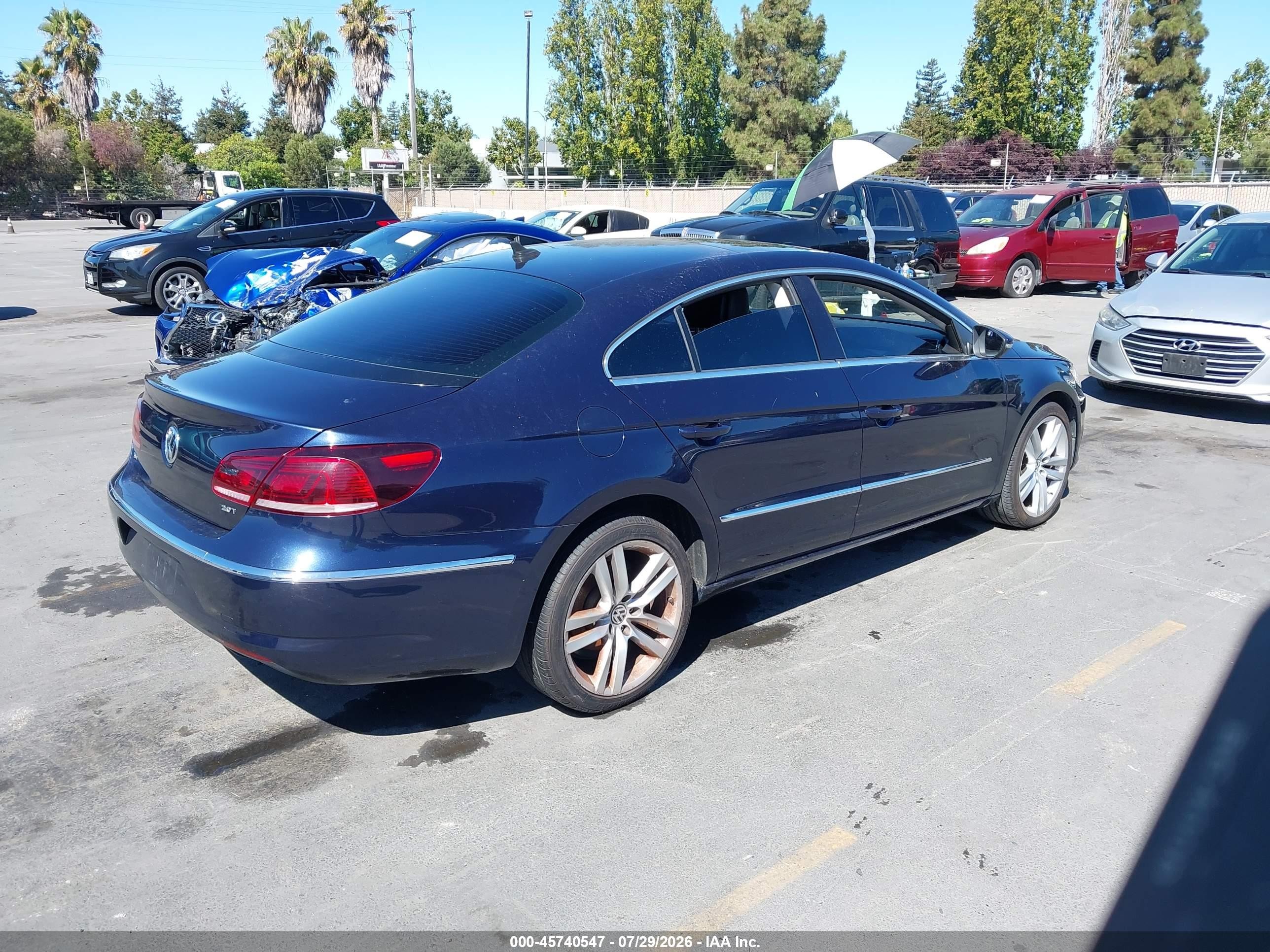 2013 Volkswagen Cc 2.0t Lux Blue vin: WVWRP7AN1DE502885