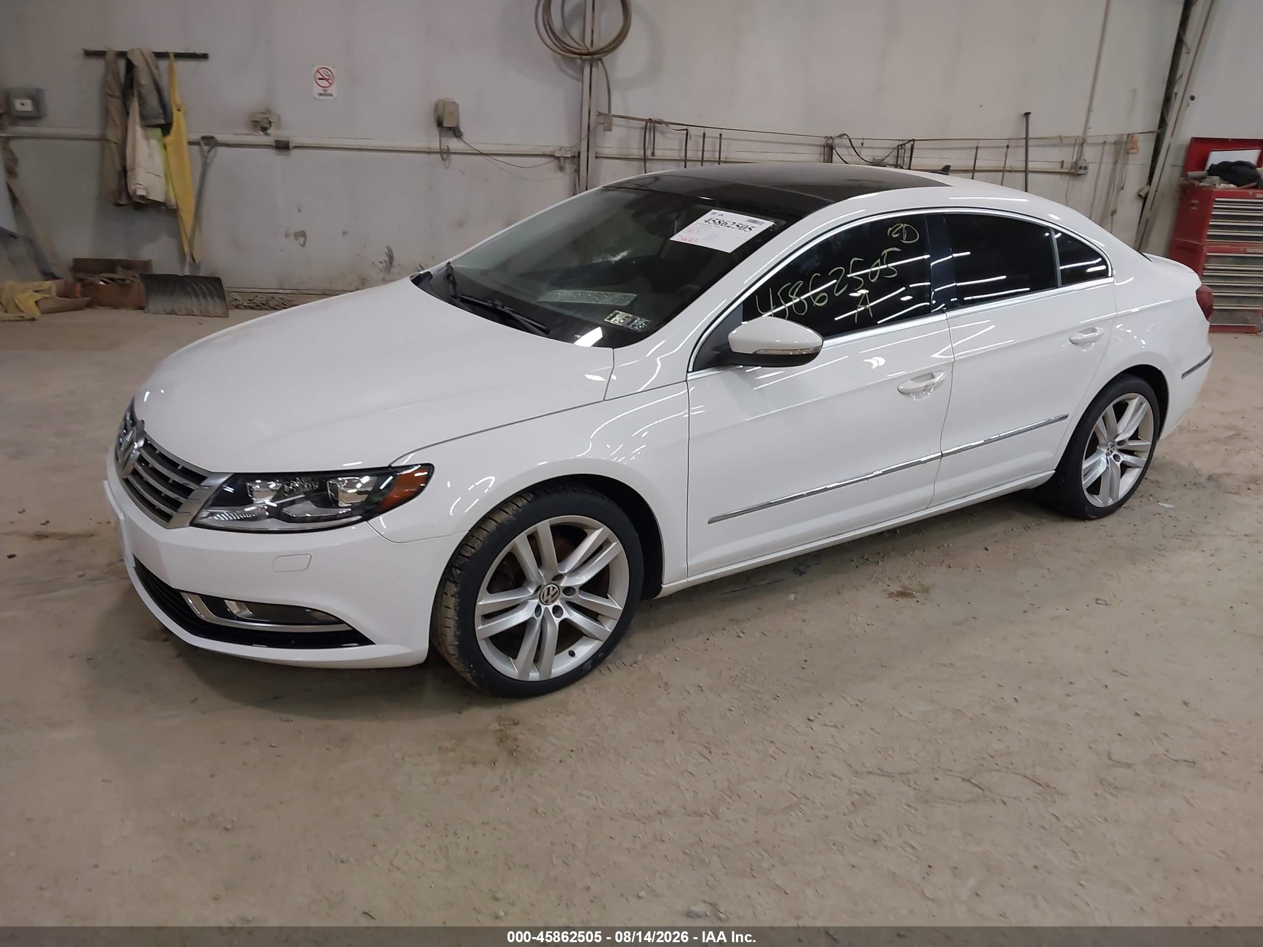 2014 Volkswagen Cc 2.0t Executive White vin: WVWRP7AN3EE504607