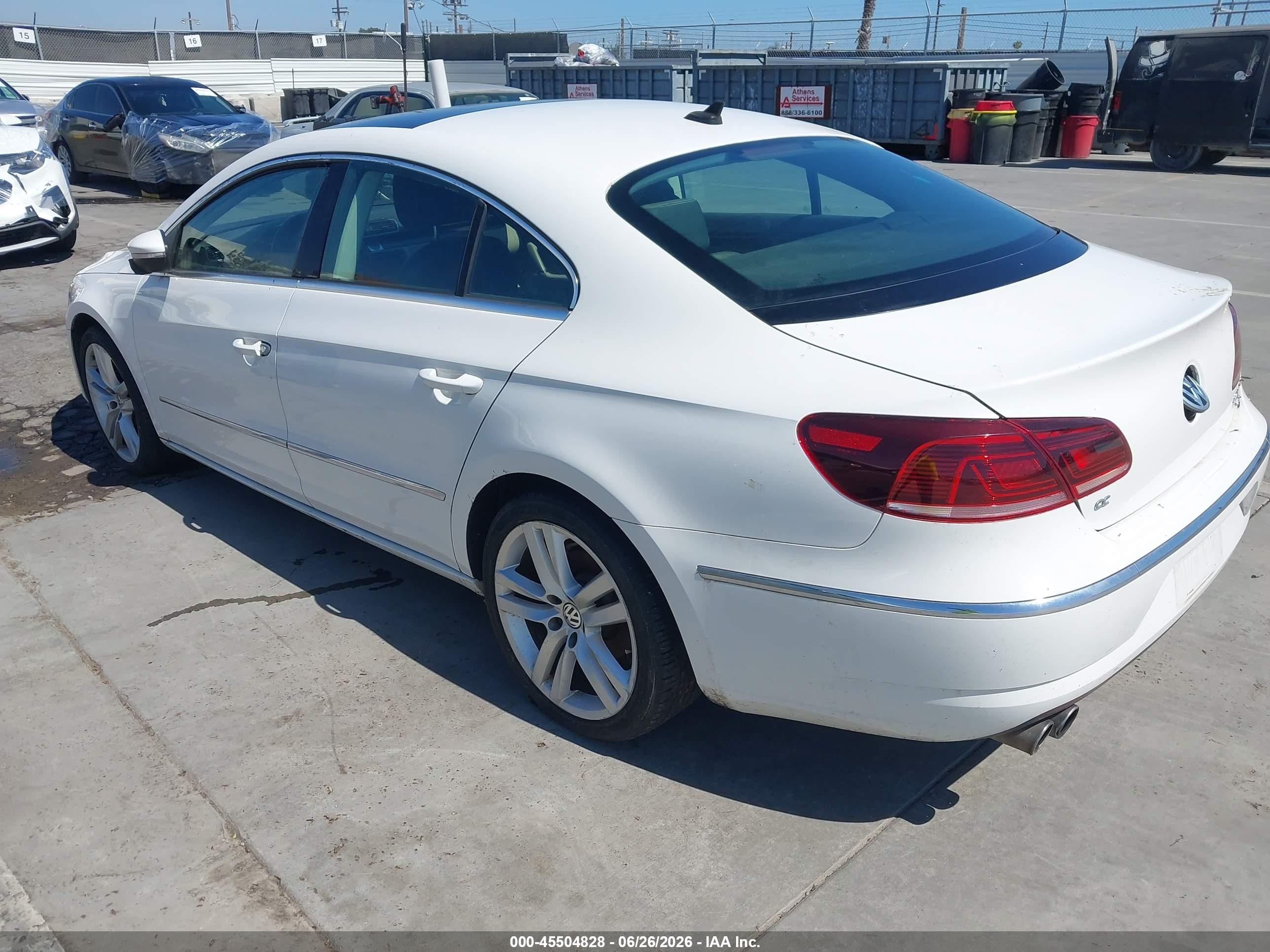 2014 Volkswagen Cc 2.0t Executive White vin: WVWRP7AN3EE524596