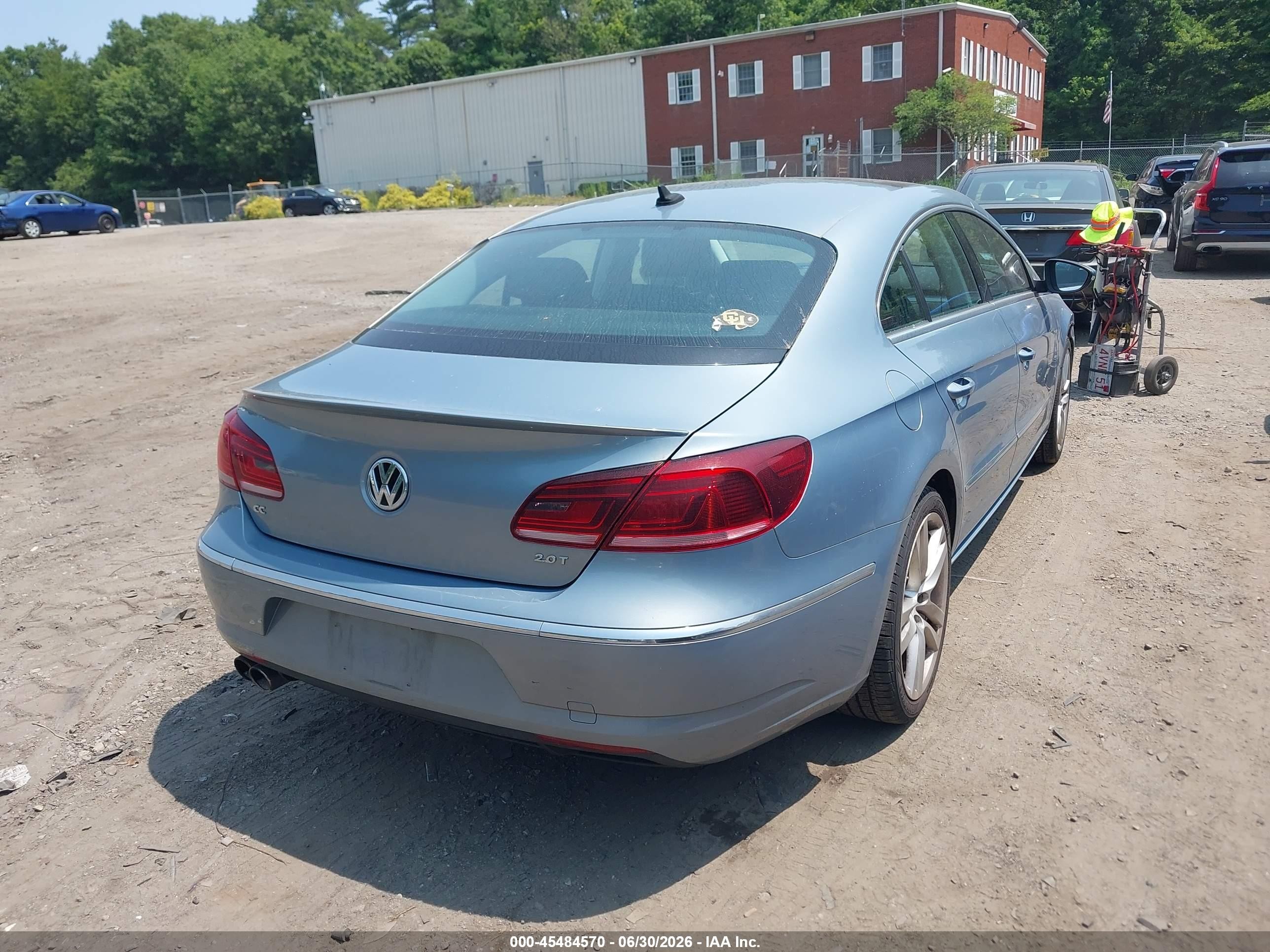 2013 Volkswagen Cc 2.0t Lux Light Blue vin: WVWRP7AN6DE563956