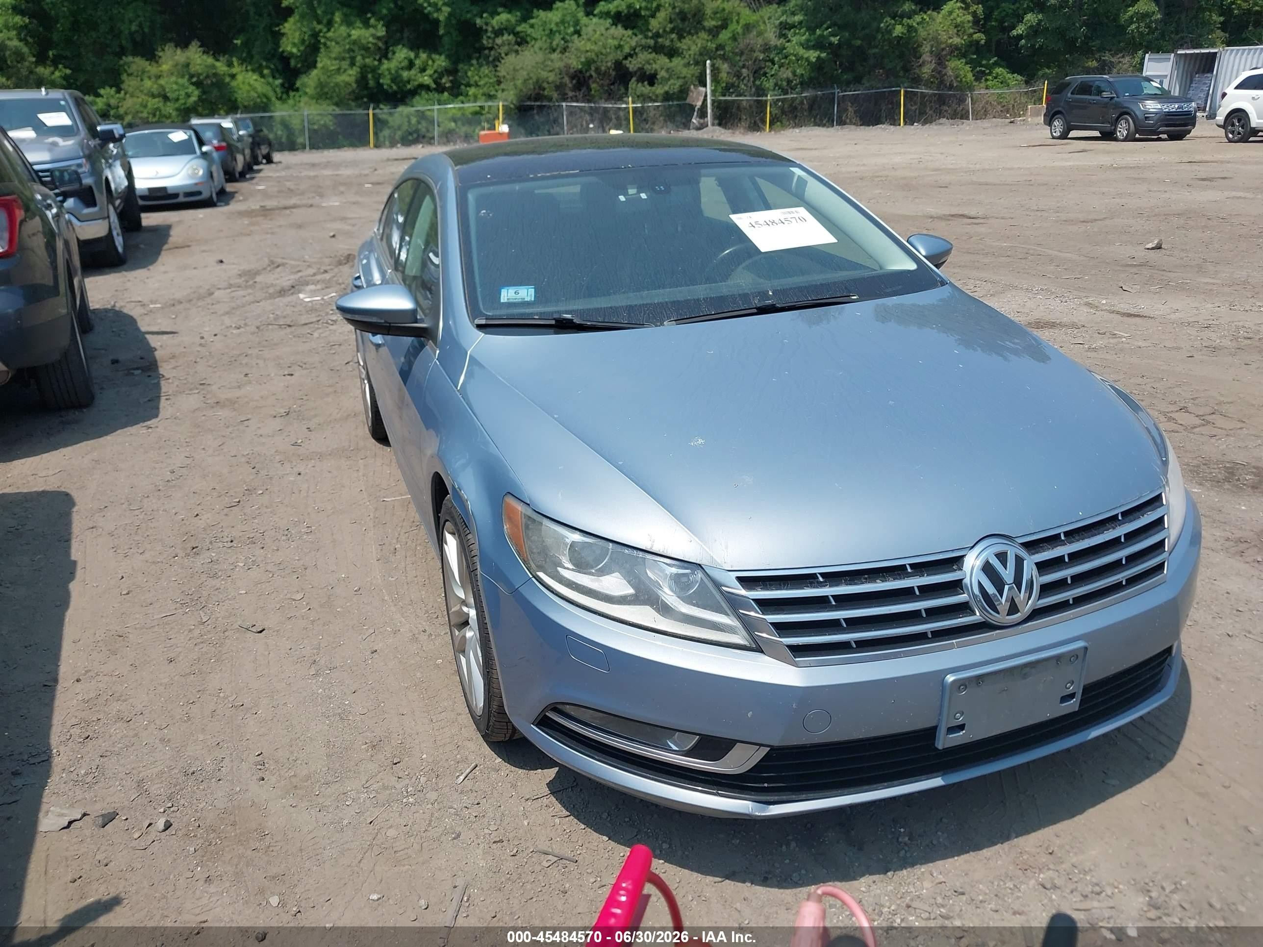 2013 Volkswagen Cc 2.0t Lux Light Blue vin: WVWRP7AN6DE563956
