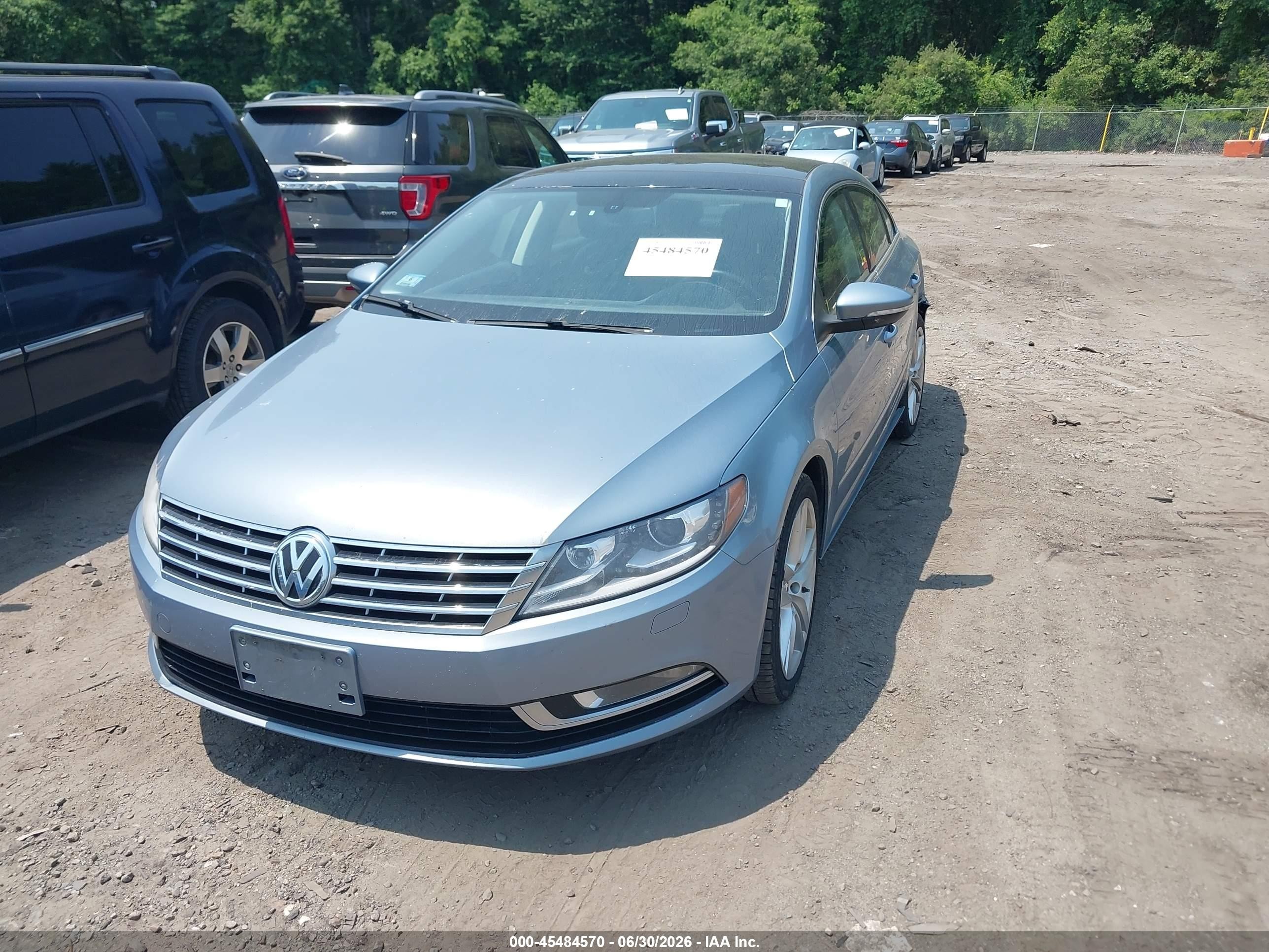 2013 Volkswagen Cc 2.0t Lux Light Blue vin: WVWRP7AN6DE563956