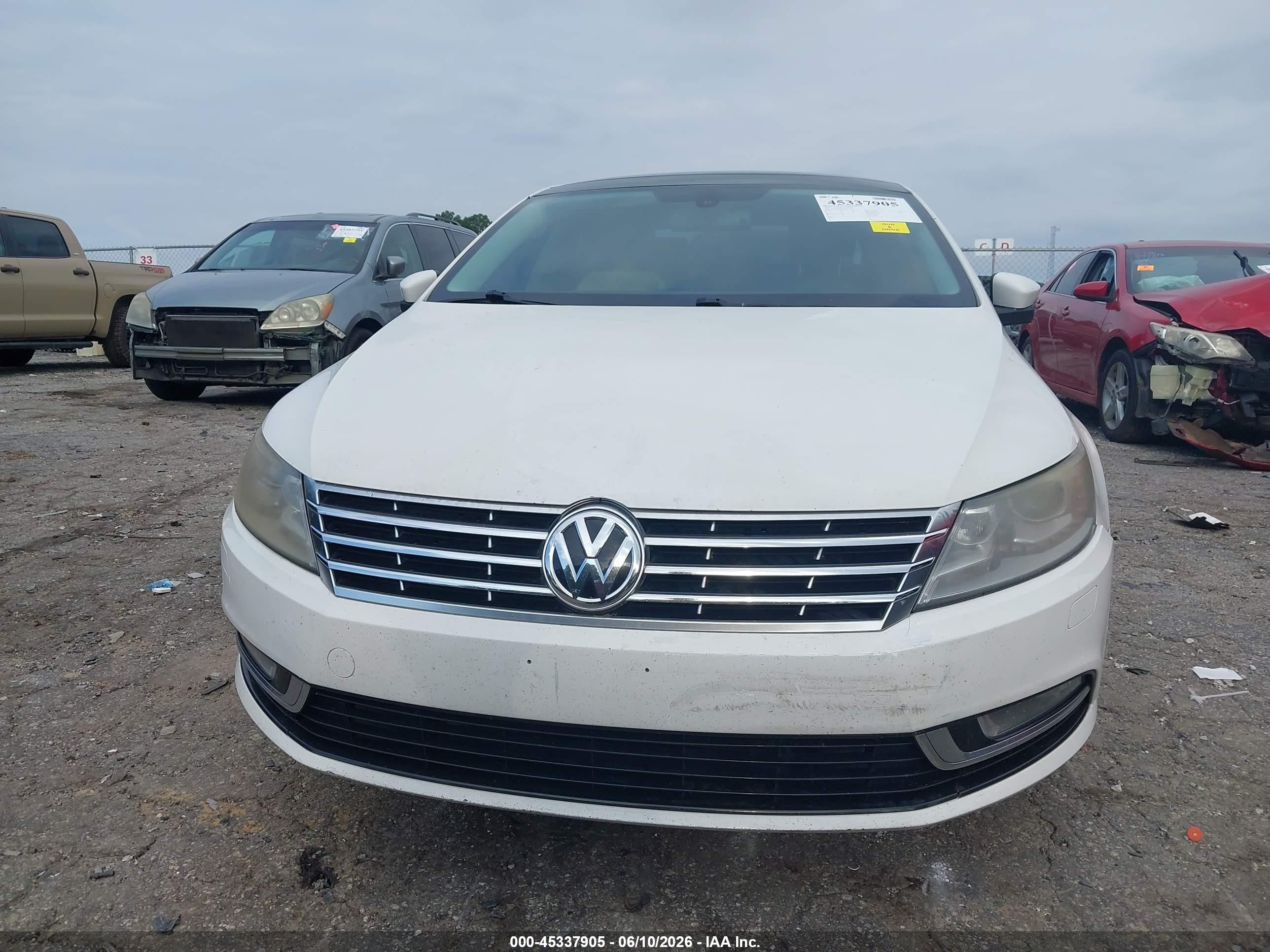 2013 Volkswagen Cc 2.0t Lux White vin: WVWRP7AN8DE511034