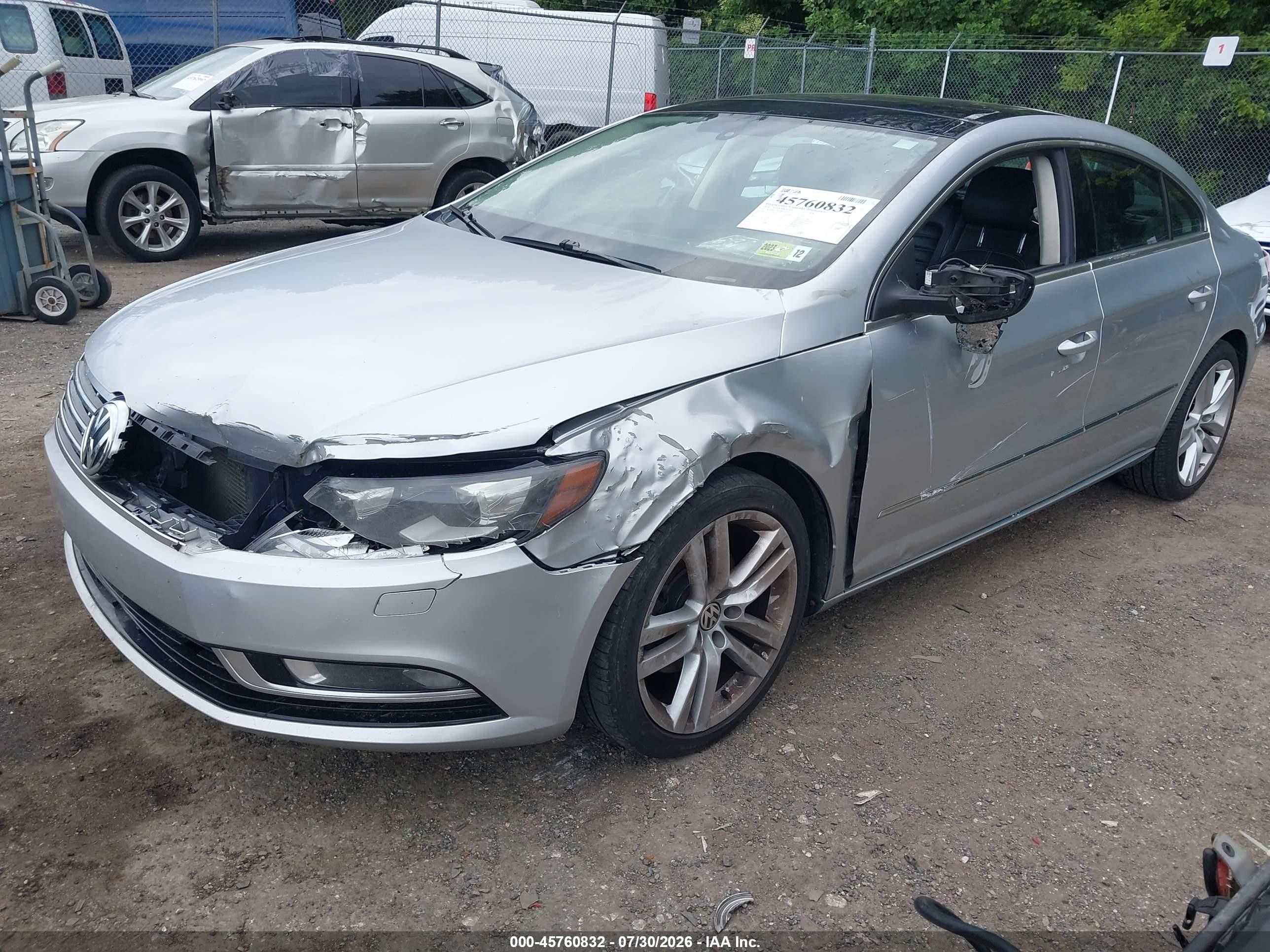 2014 Volkswagen Cc 2.0t Executive Silver vin: WVWRP7ANXEE529875