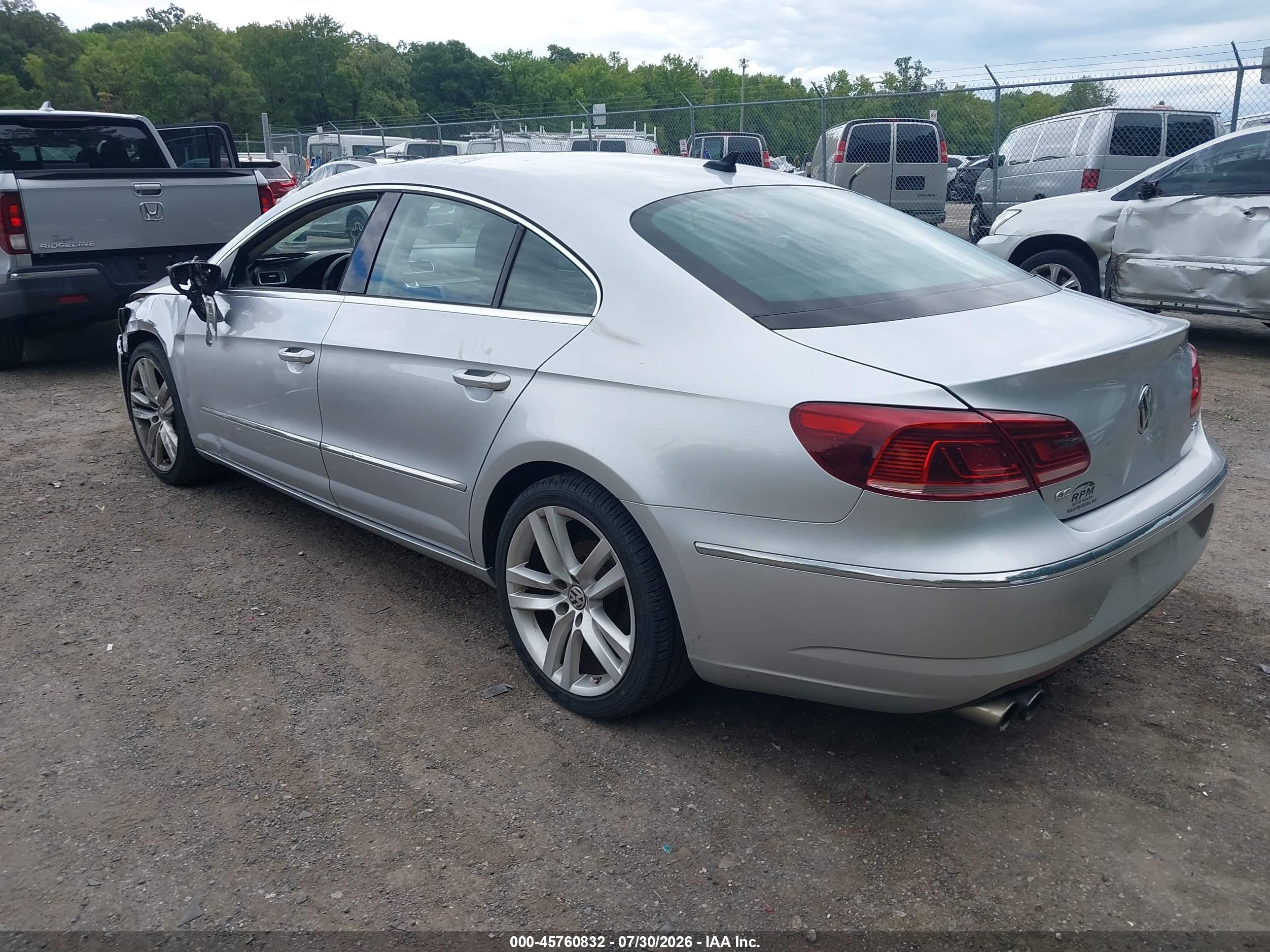 2014 Volkswagen Cc 2.0t Executive Silver vin: WVWRP7ANXEE529875
