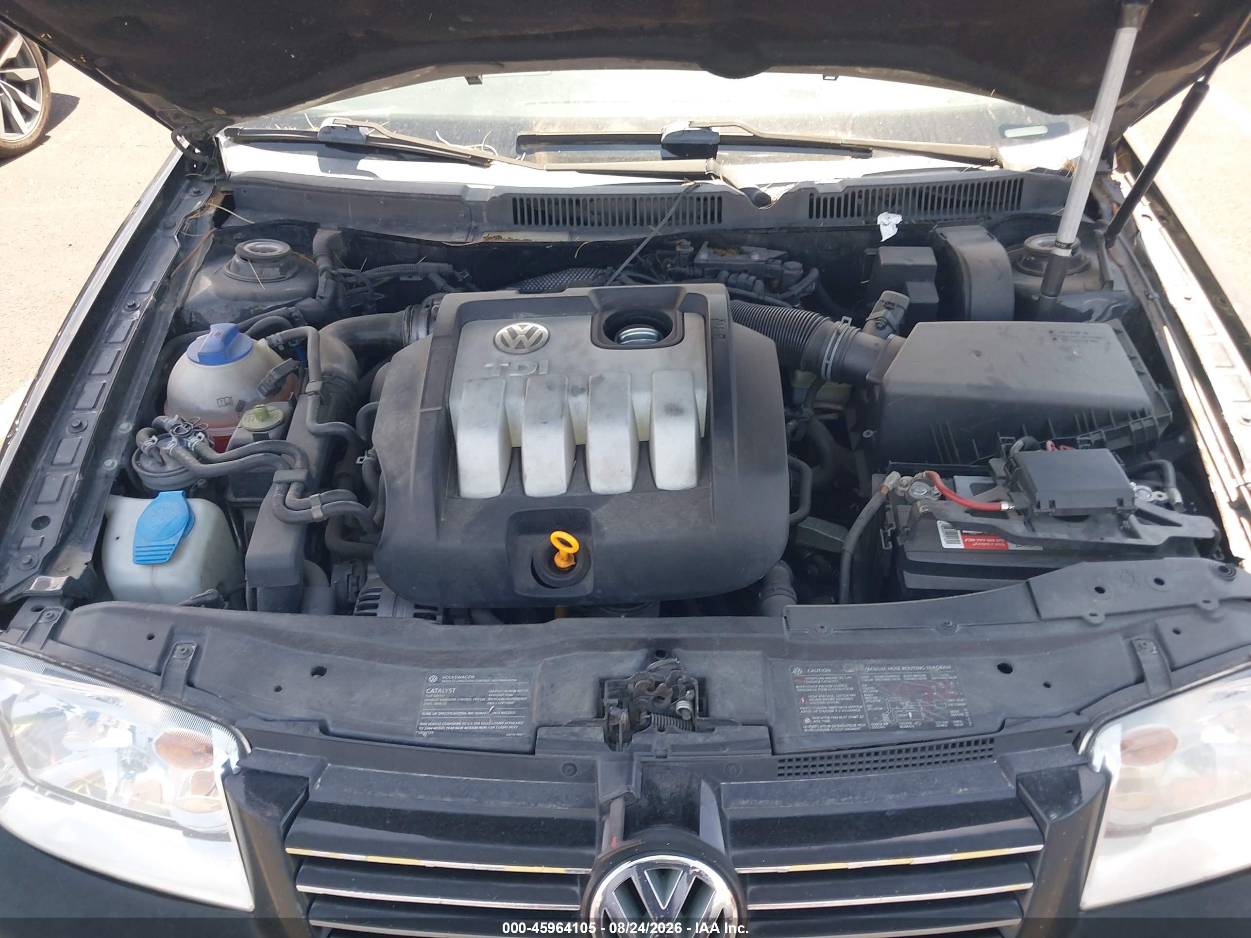 2004 Volkswagen Jetta Gl Tdi Black vin: WVWRR61J14W113157