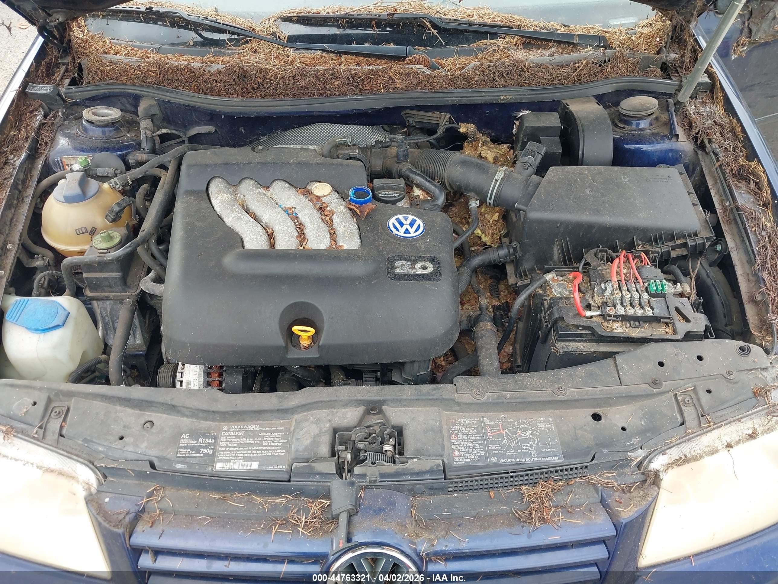 2002 Volkswagen Jetta Gls 2.0l Blue vin: WVWSB61J22W450956