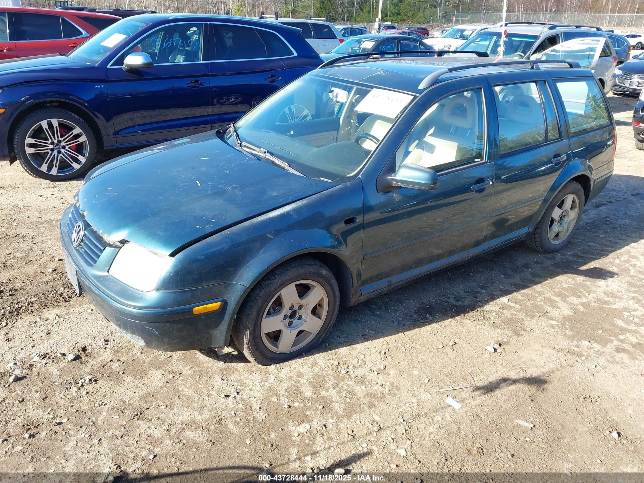 2002 Volkswagen Jetta Gls 1.8l Green vin: WVWSE61J62W211403