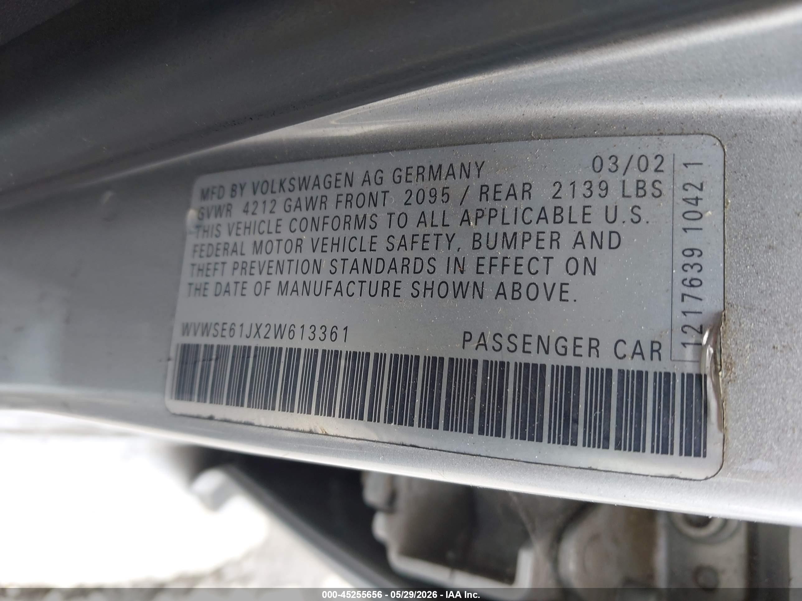 2002 Volkswagen Jetta Gls 1.8l Silver vin: WVWSE61JX2W613361