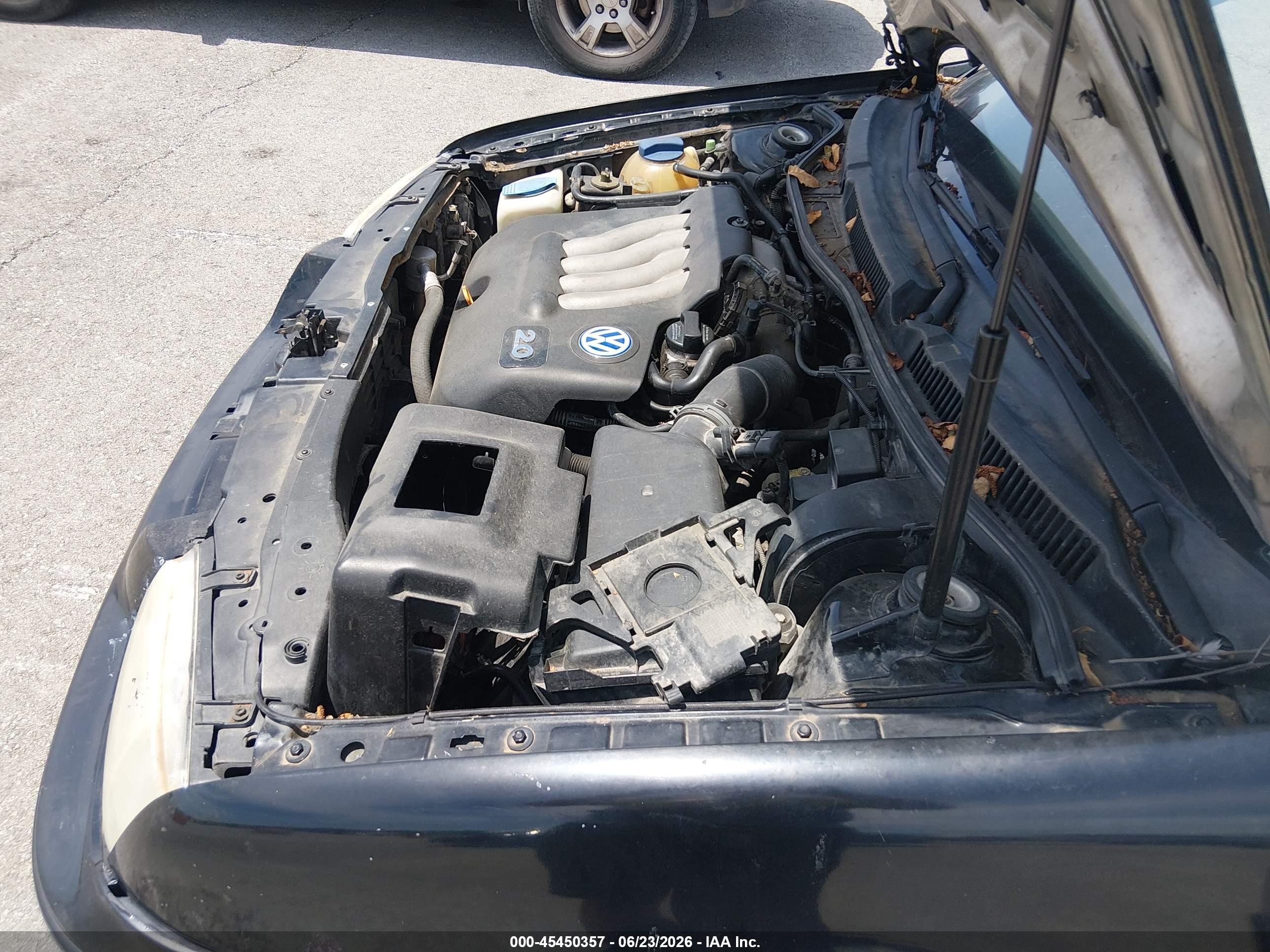 2002 Volkswagen Jetta Gls 2.0l Black vin: WVWSK61J52W365576