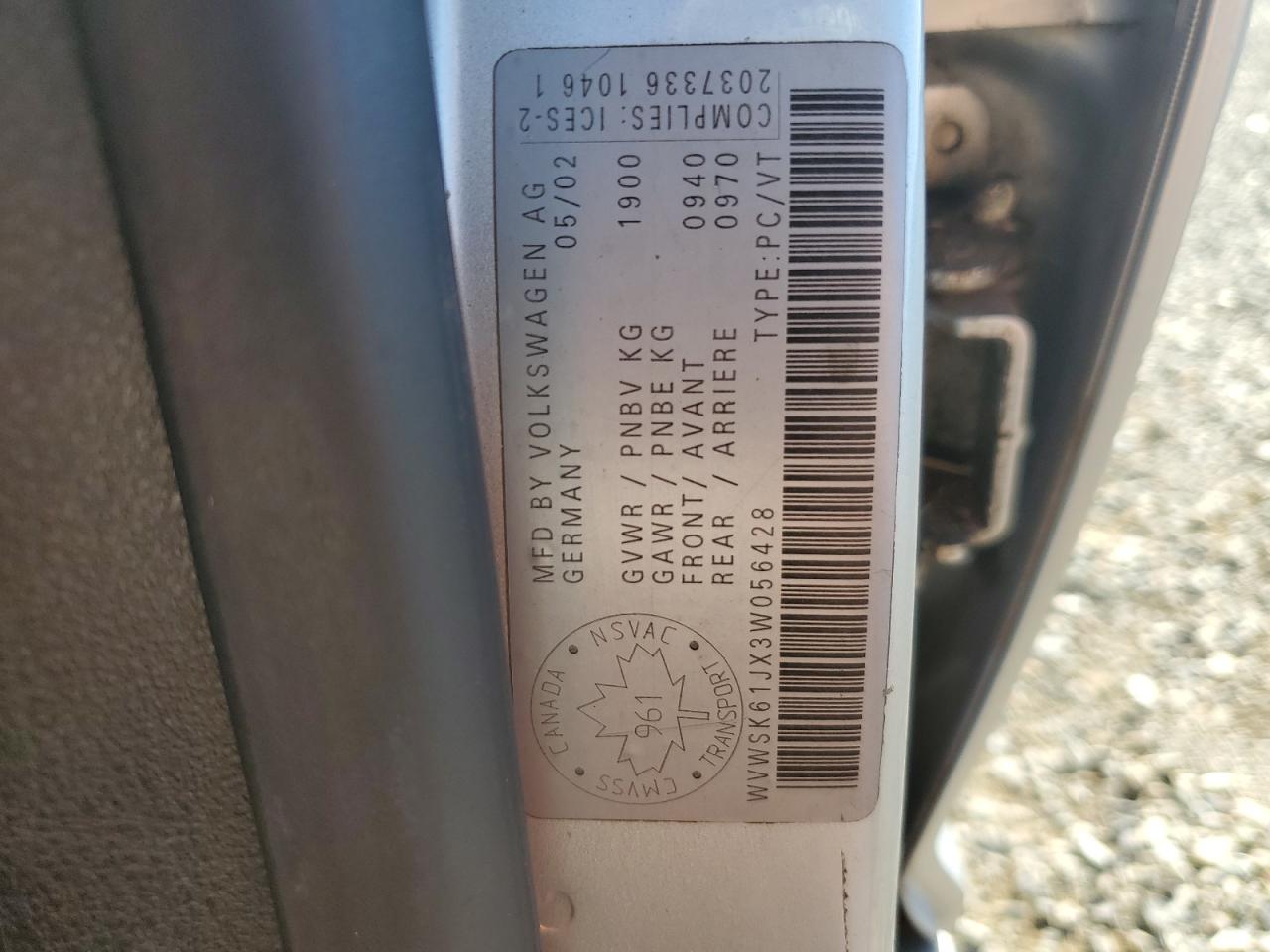 2003 Volkswagen Jetta Gls Серебряный vin: WVWSK61JX3W056428