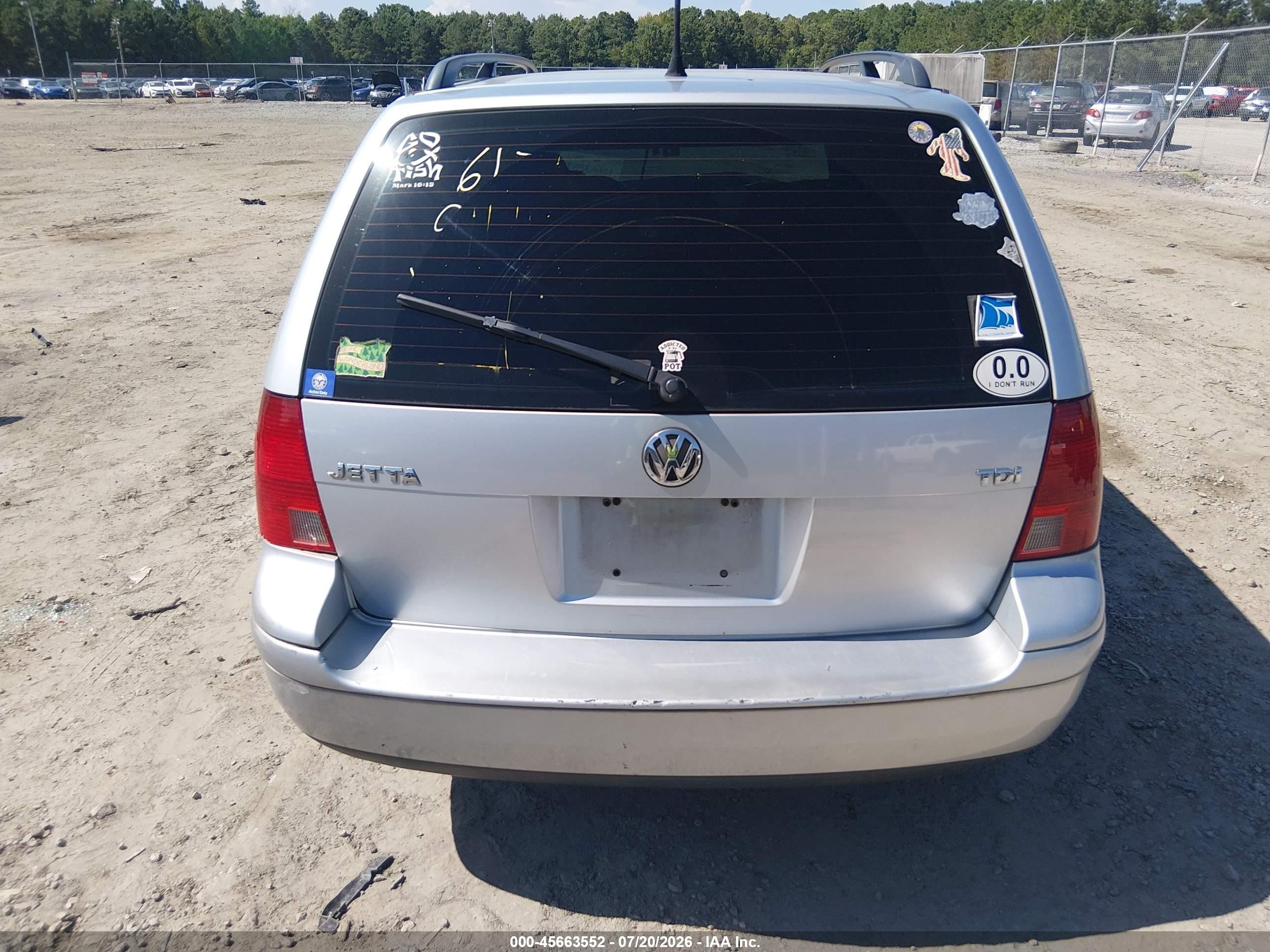 2003 Volkswagen Jetta Gls Tdi Silver vin: WVWSP61J83W563457
