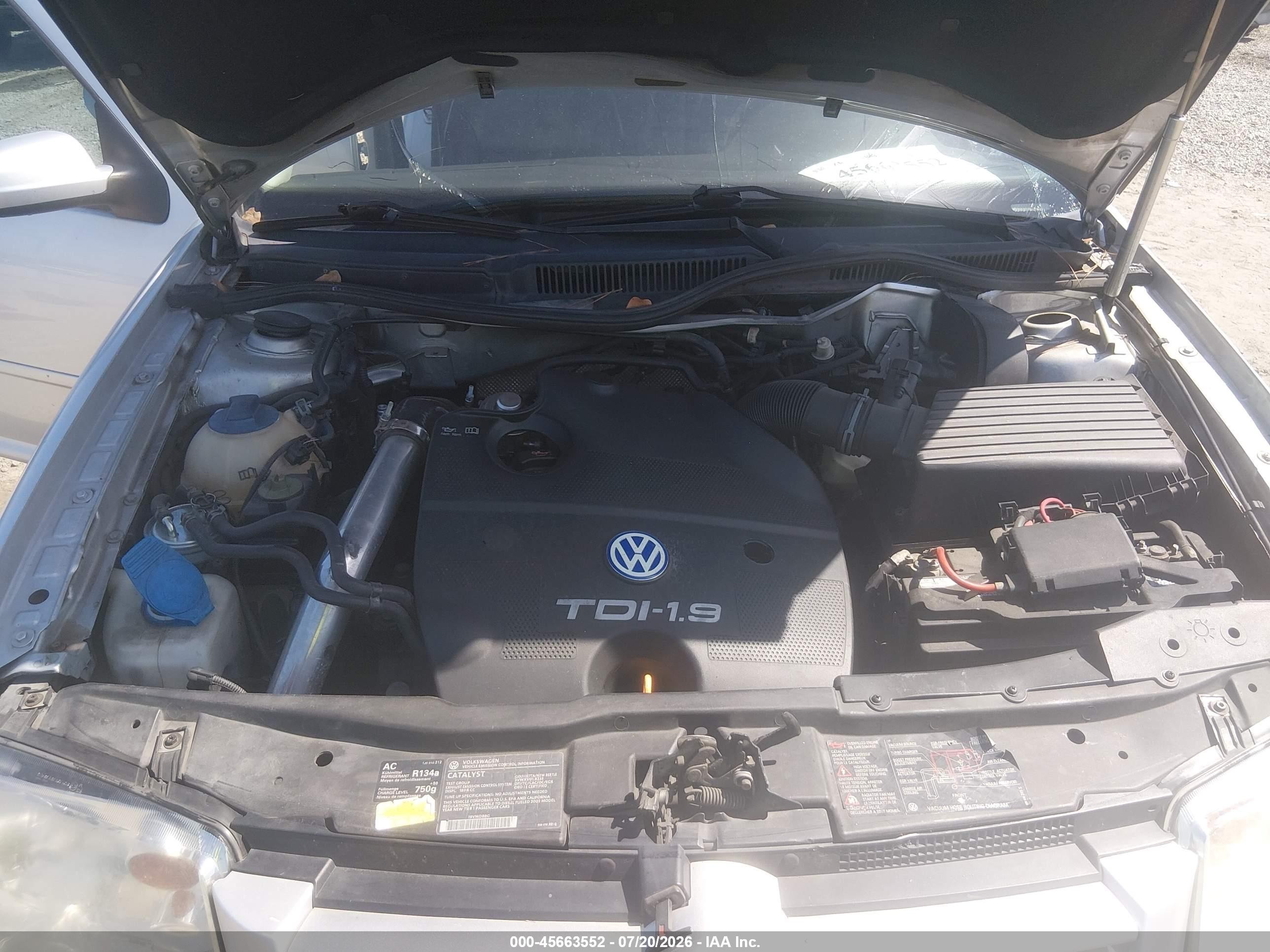 2003 Volkswagen Jetta Gls Tdi Silver vin: WVWSP61J83W563457
