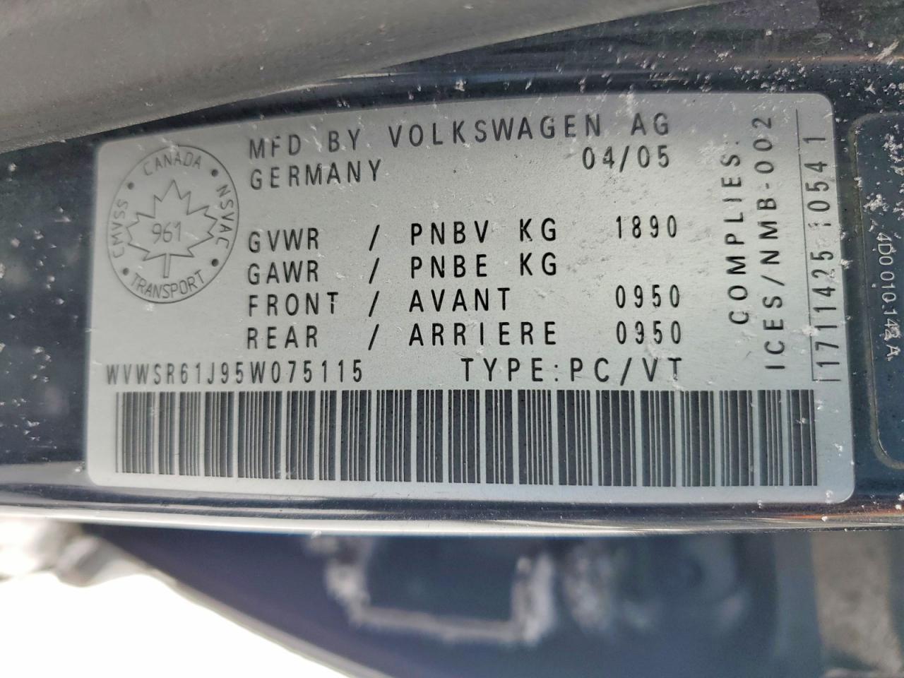 2005 Volkswagen Jetta Gls Tdi Black vin: WVWSR61J95W075115