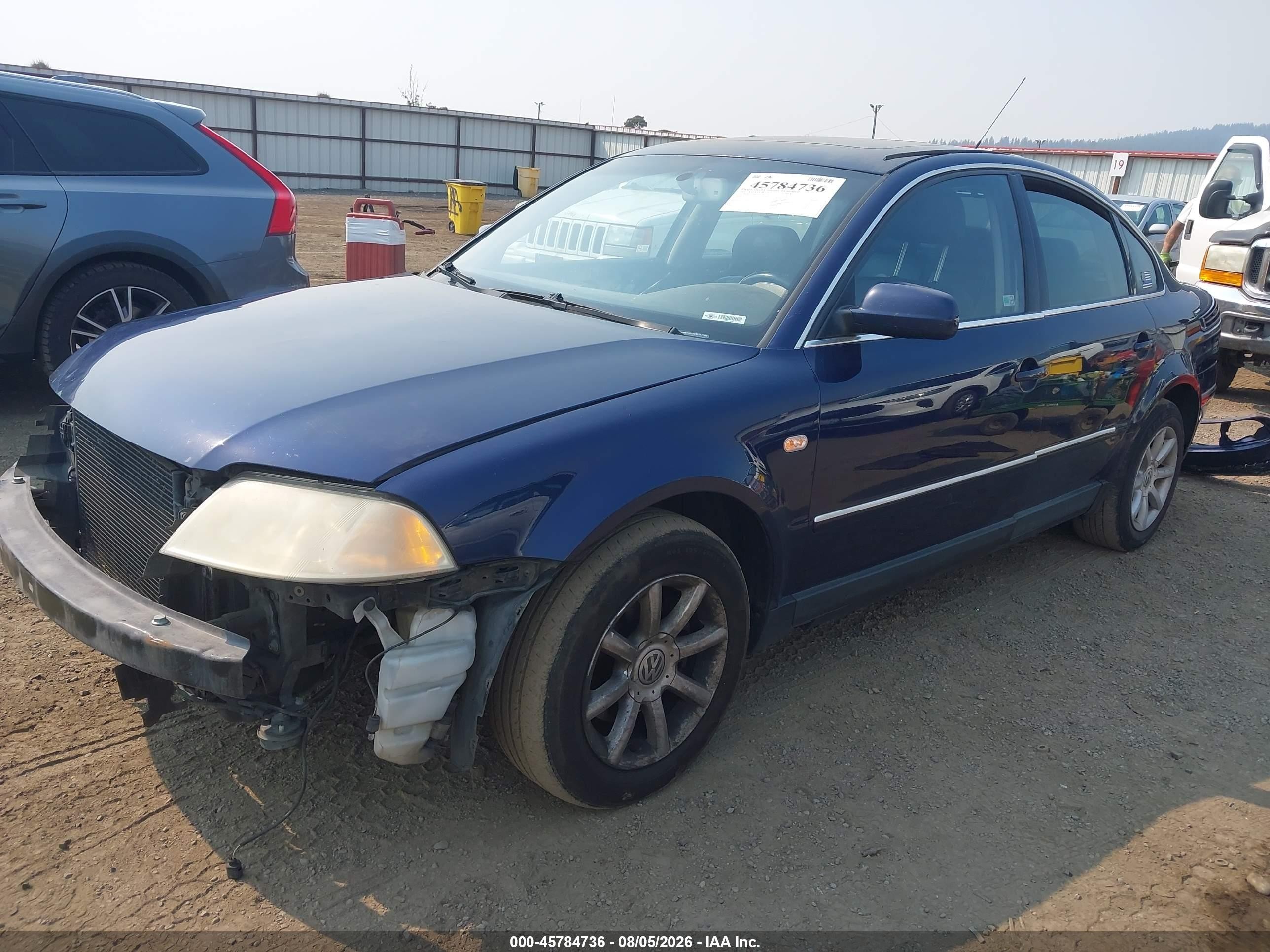 2003 Volkswagen Passat Glx Dark Blue vin: WVWTH63B03P391006
