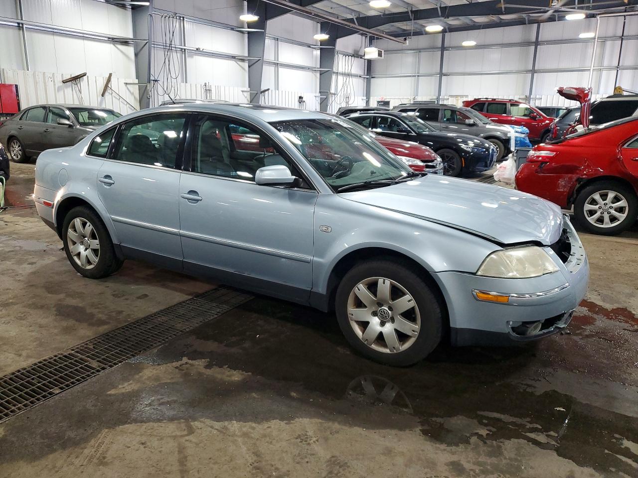 2002 Volkswagen Passat Glx 4motion Blue vin: WVWTH63B12P231571