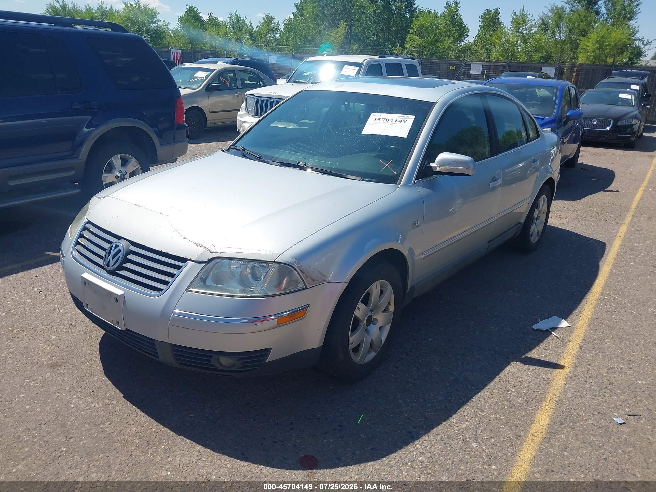 2003 Volkswagen Passat Glx Silver vin: WVWTH63B33P391226