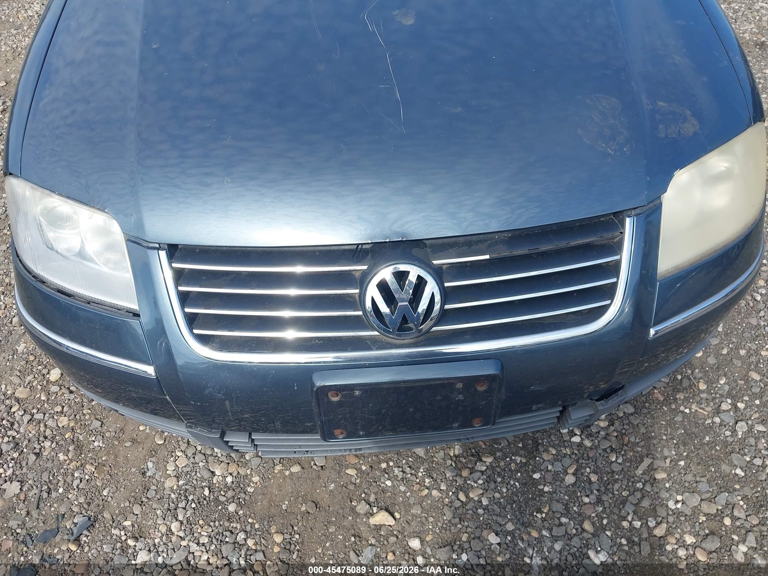 2004 Volkswagen Passat Glx Gray vin: WVWTH63B74P059064