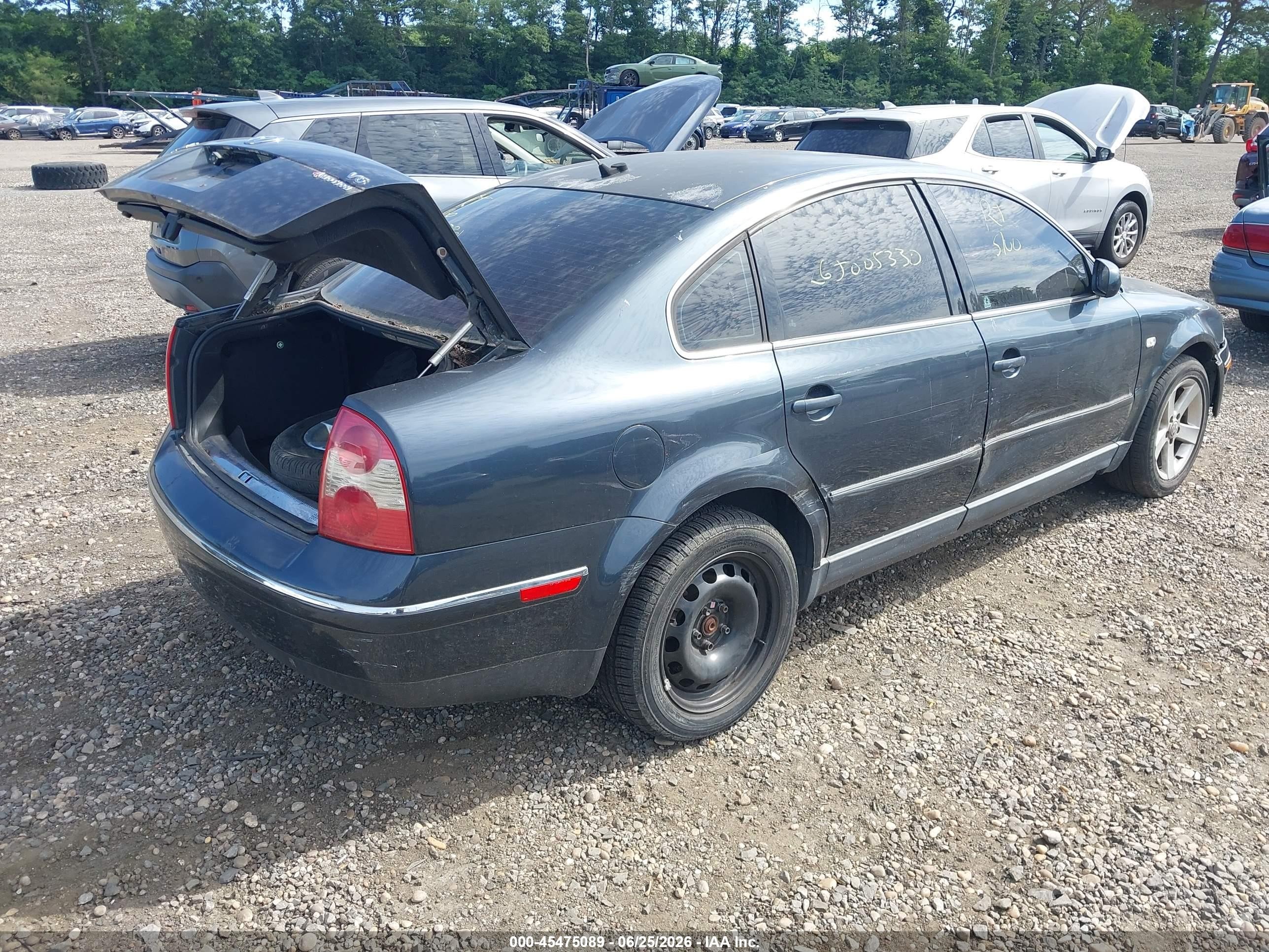 2004 Volkswagen Passat Glx Gray vin: WVWTH63B74P059064
