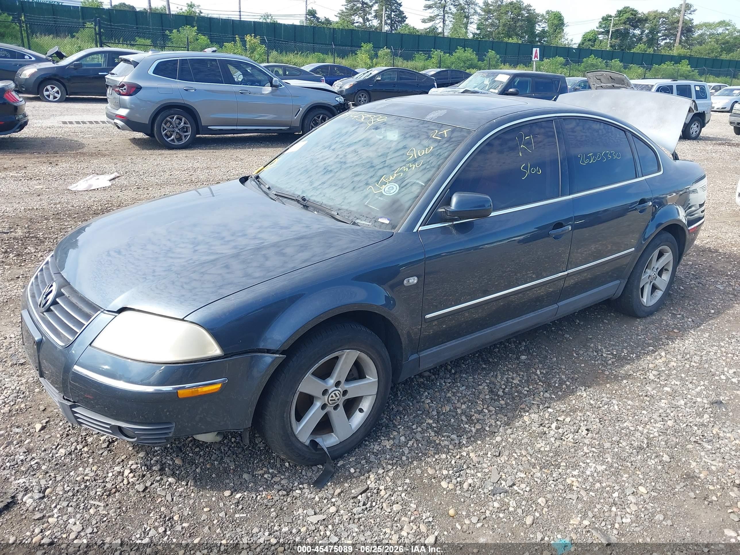 2004 Volkswagen Passat Glx Gray vin: WVWTH63B74P059064