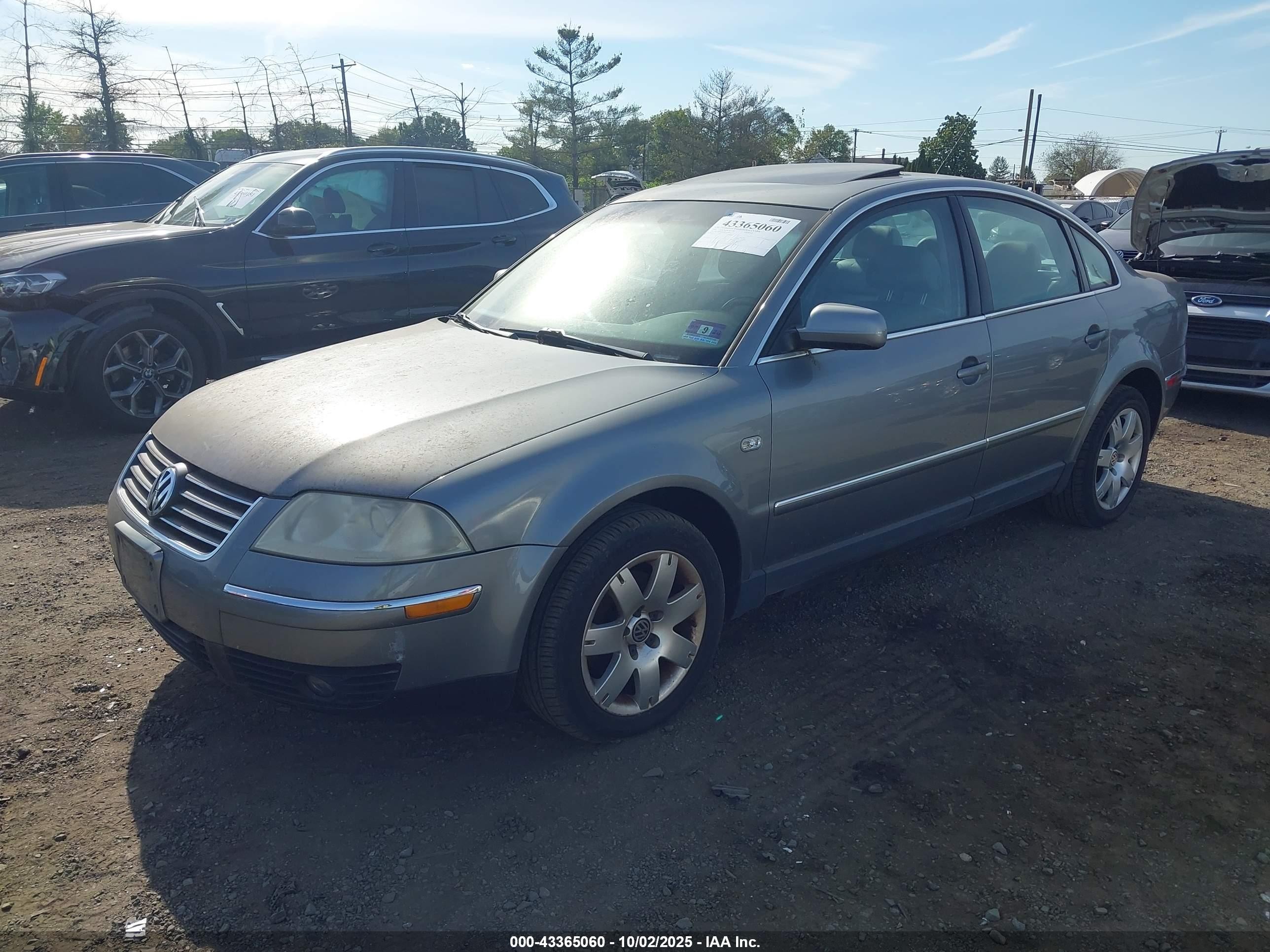2002 Volkswagen Passat Glx Silver vin: WVWTH63B92P182698