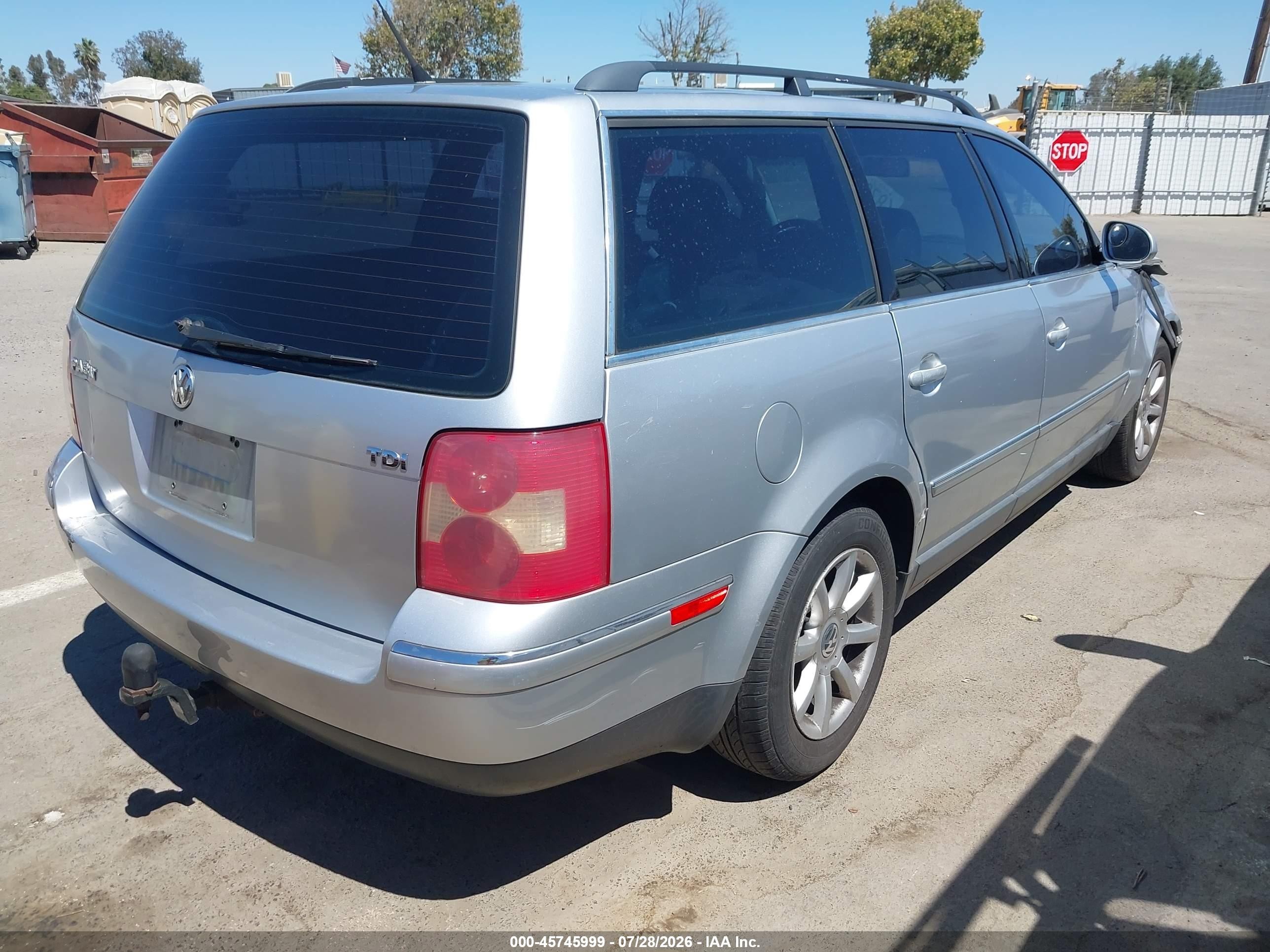 2004 Volkswagen Passat Gls Tdi Серебряный vin: WVWVE63B14E275148
