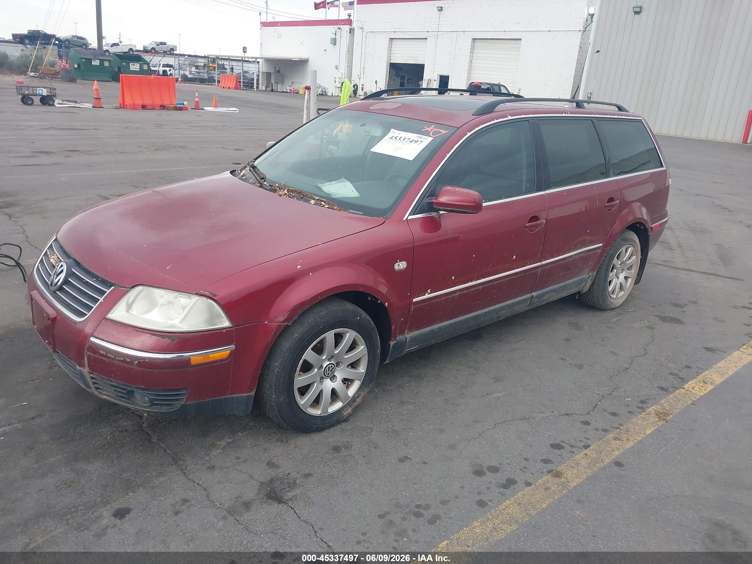 2003 Volkswagen Passat Gls V6 Red vin: WVWVH63BX3E329018