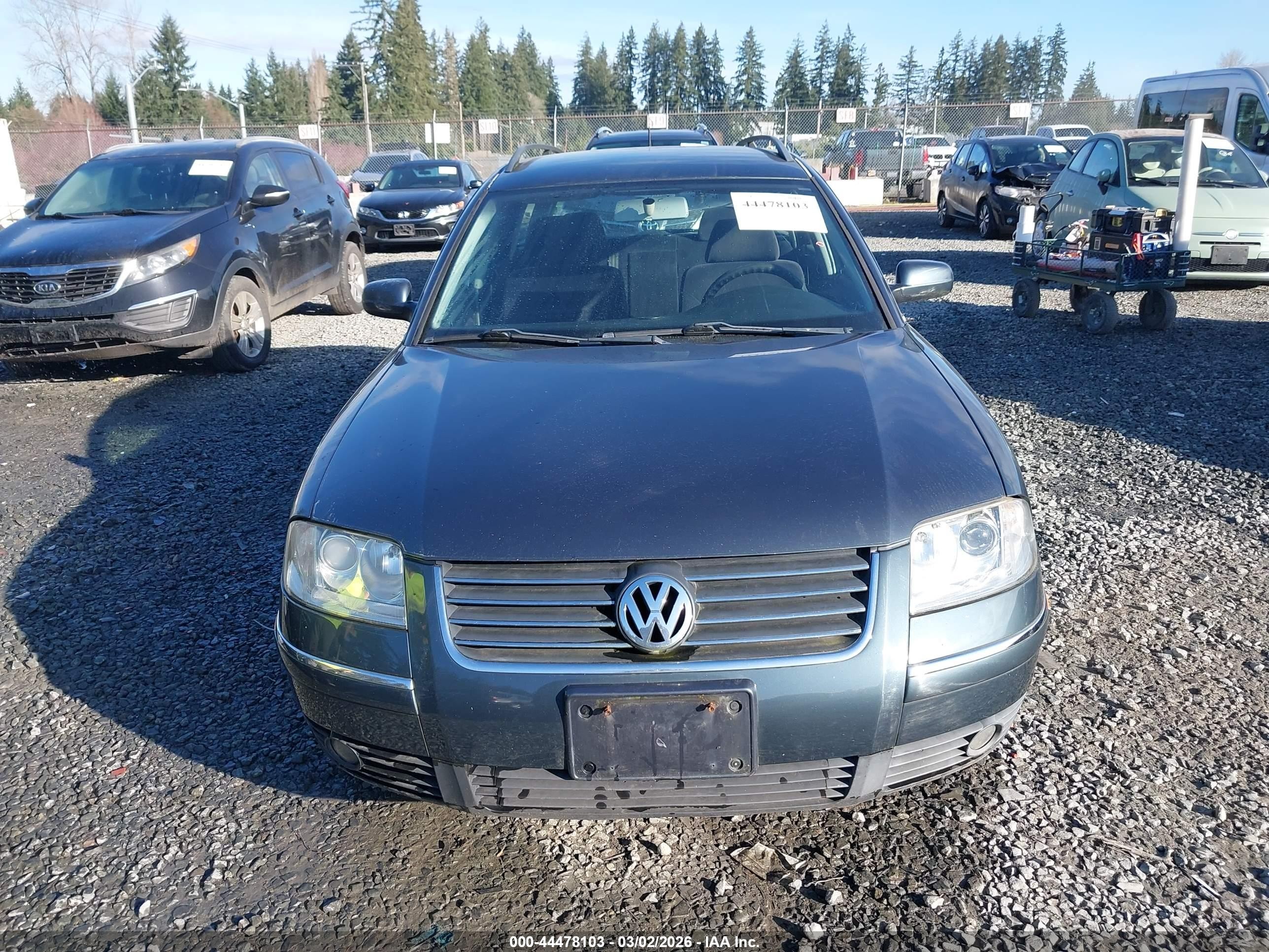 2002 Volkswagen Passat Gls V6 Gray vin: WVWXH63BX2E157421