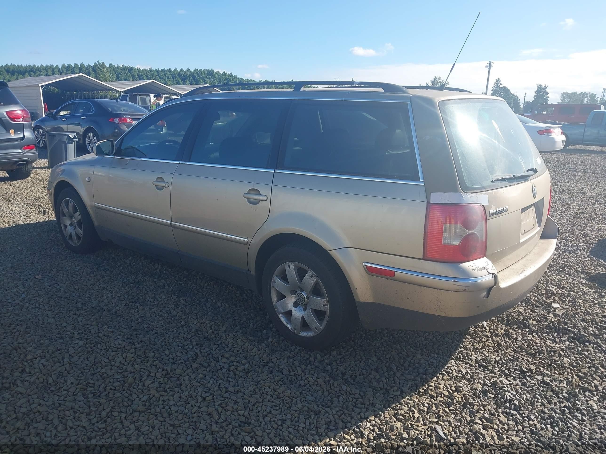 2002 Volkswagen Passat Glx Gold vin: WVWYH63B02E196622
