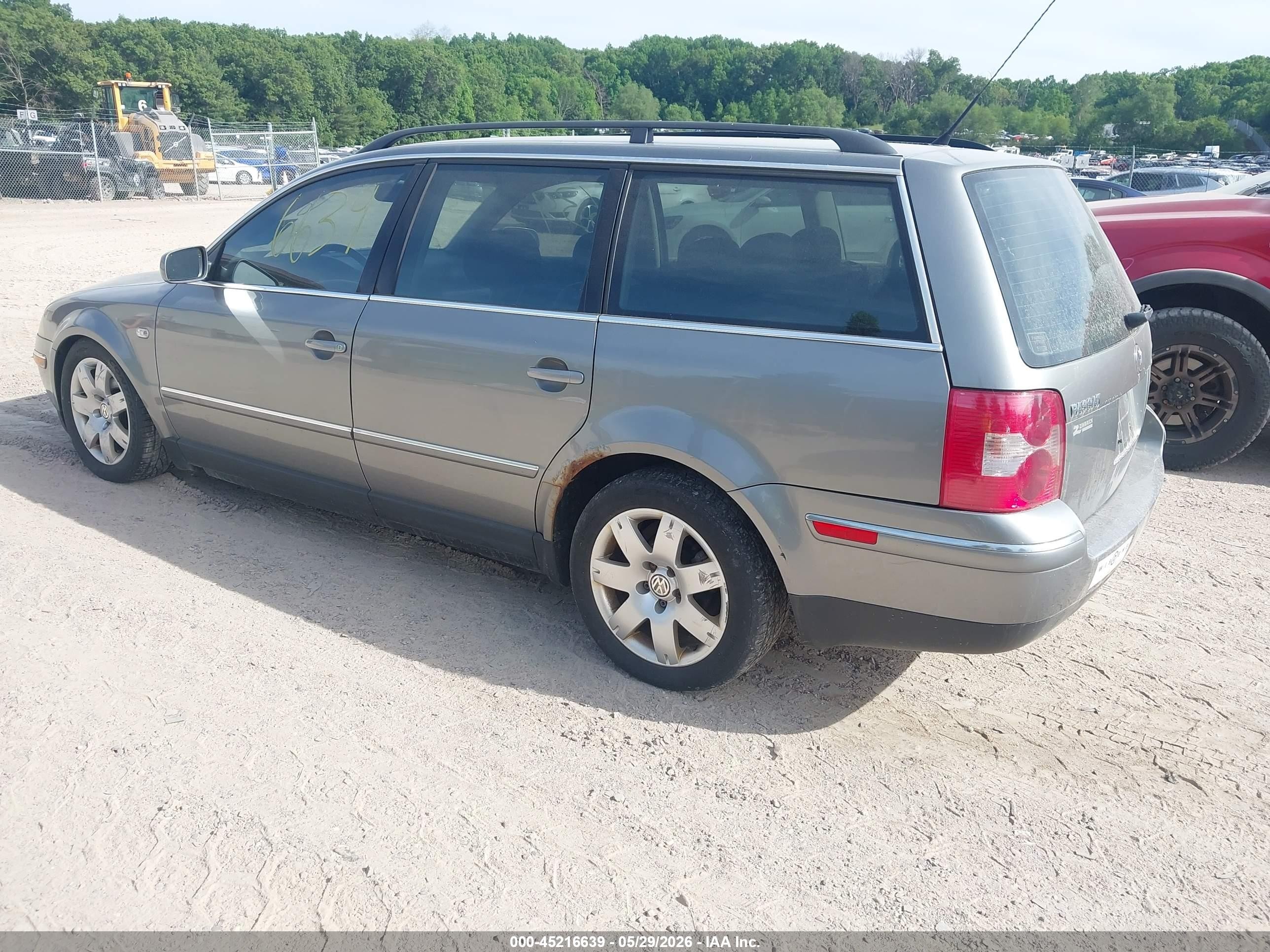 2003 Volkswagen Passat Glx Gray vin: WVWYH63B53E407699