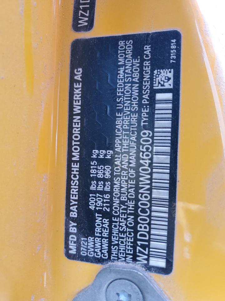 2022 Toyota Supra Base   Yellow vin: WZ1DB0C06NW046509