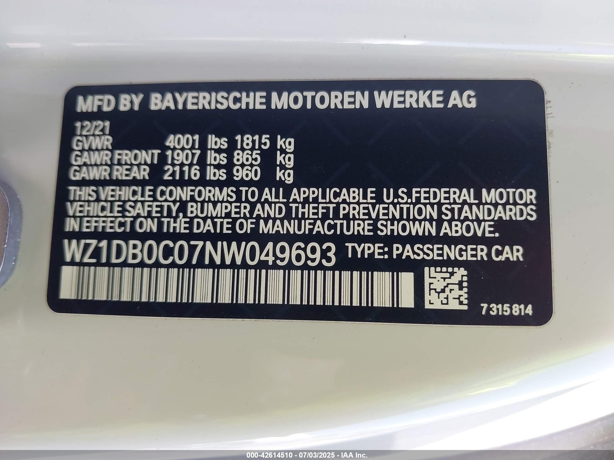 2022 Toyota Gr Supra A91 Edition White vin: WZ1DB0C07NW049693