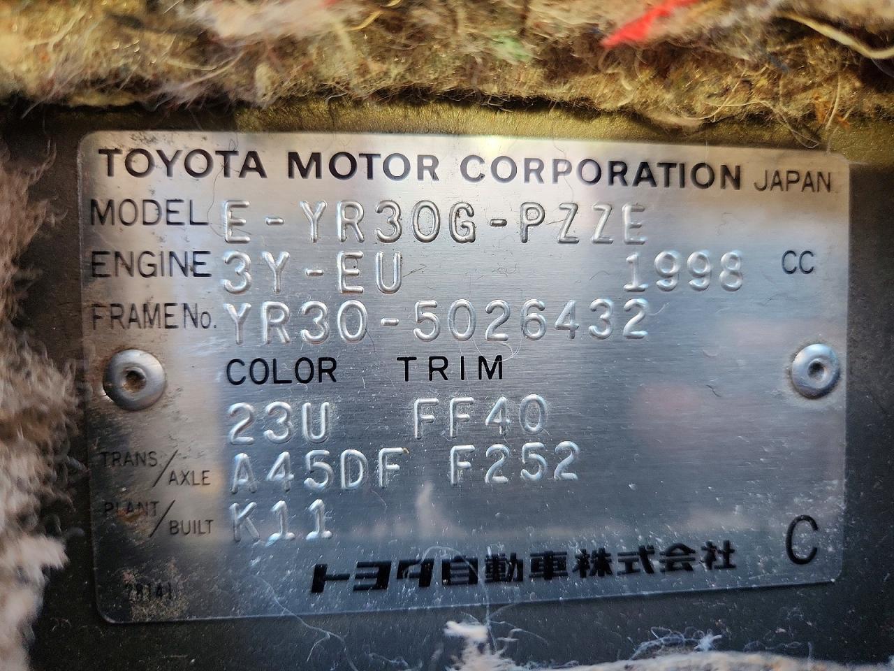 1994 Toyota Liteace Tan vin: YR305026432