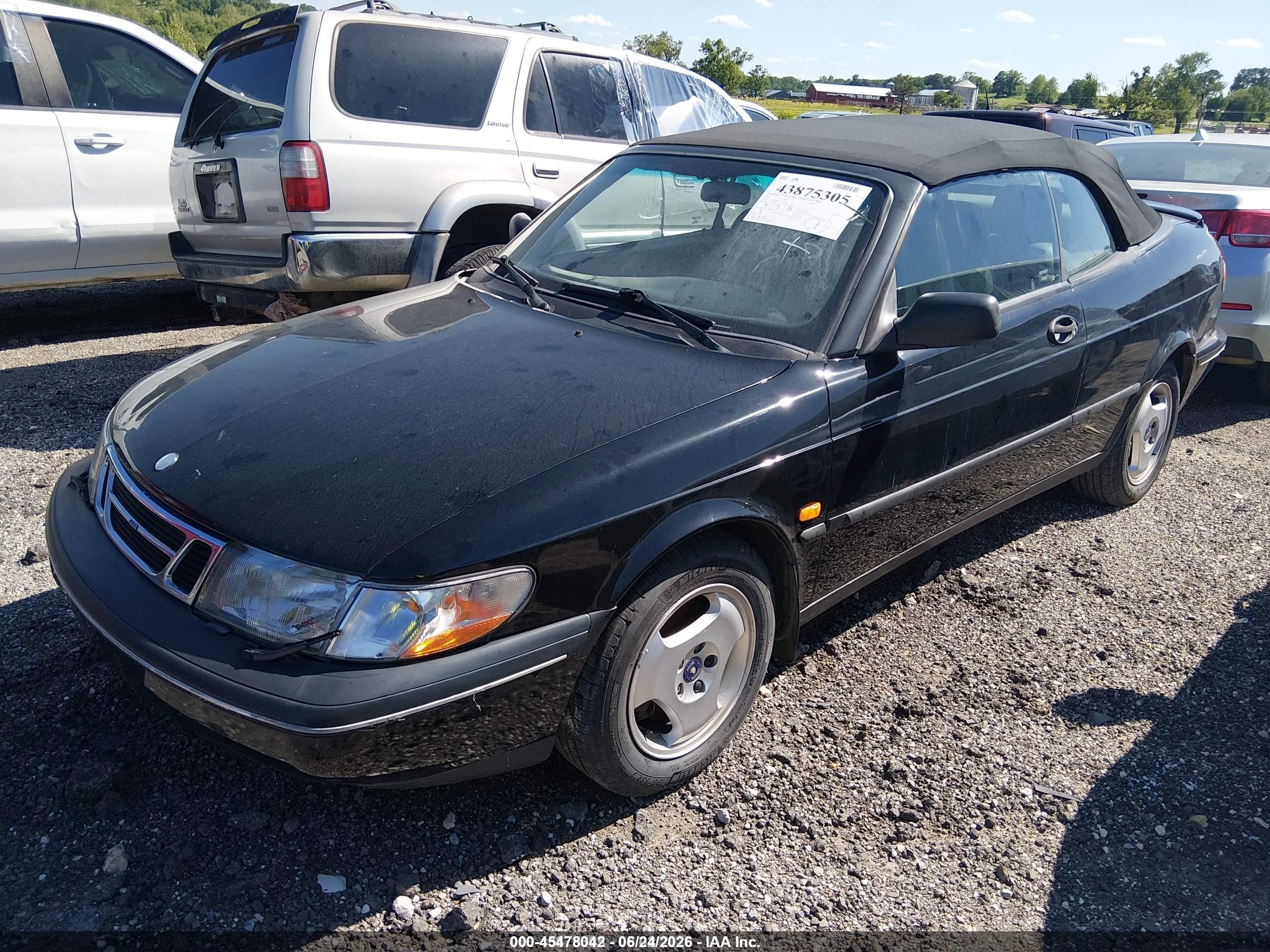 1997 Saab 900 S Черный vin: YS3DD75B2V7011145