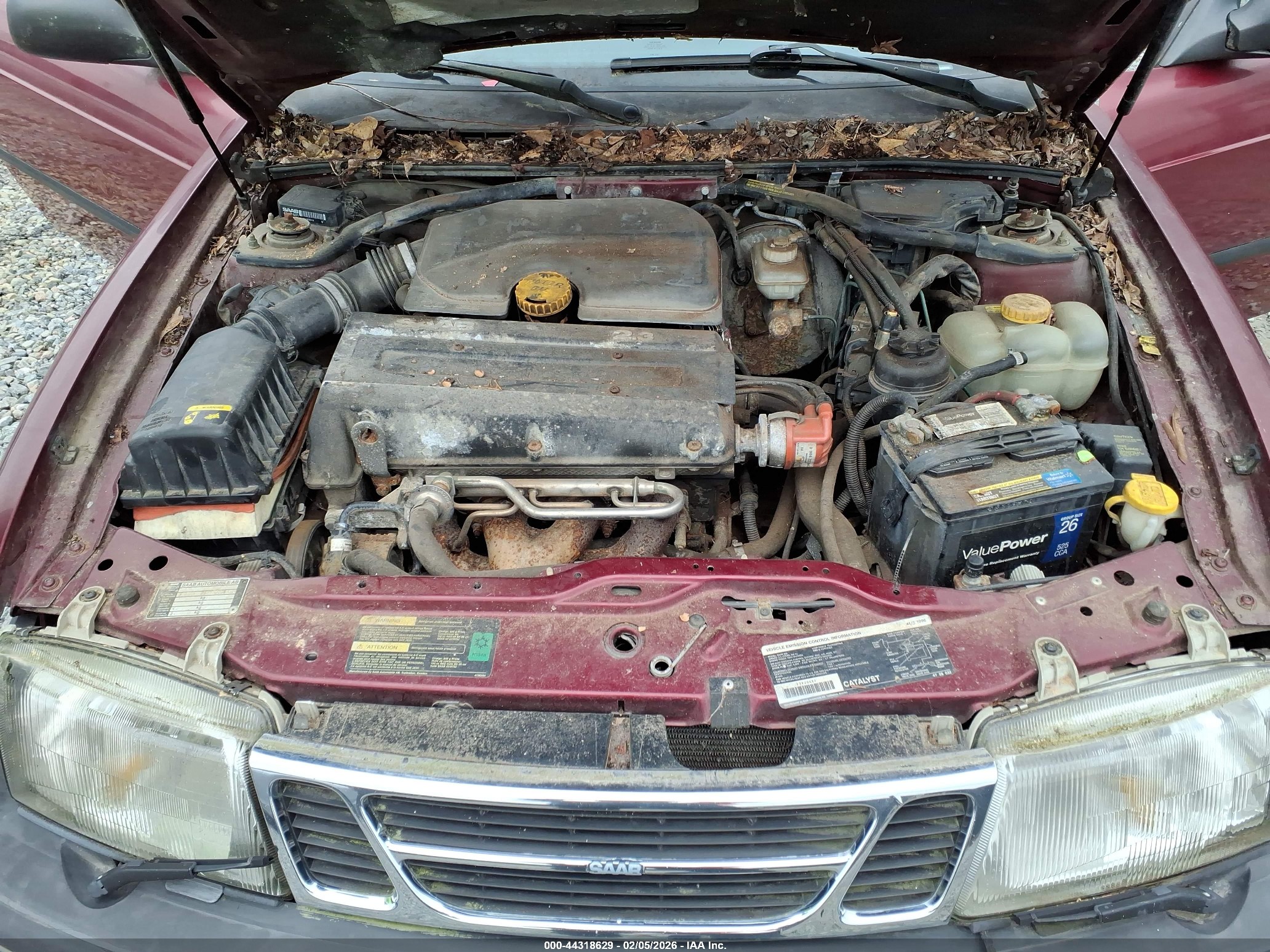 1996 Saab 900 S Red vin: YS3DD75B5T7004137