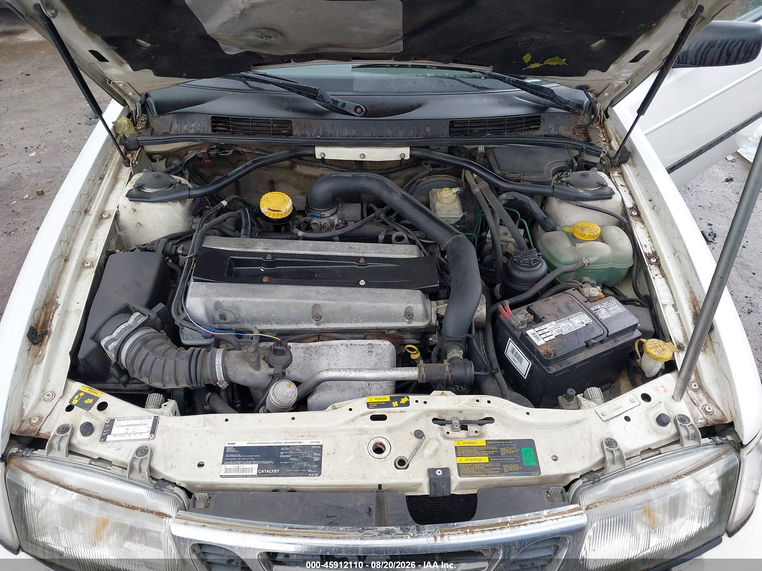 2000 Saab 9-3   White vin: YS3DD78HXY7002942