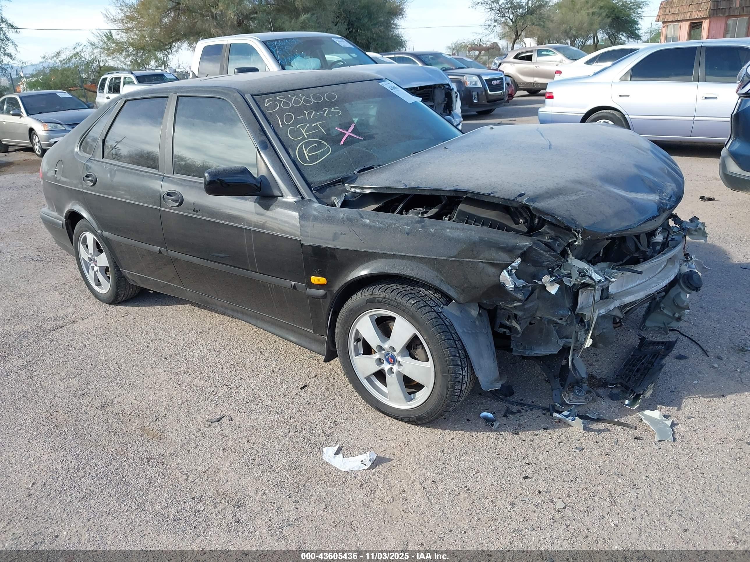 2002 Saab 9-3 Se Black vin: YS3DF55KX22012826