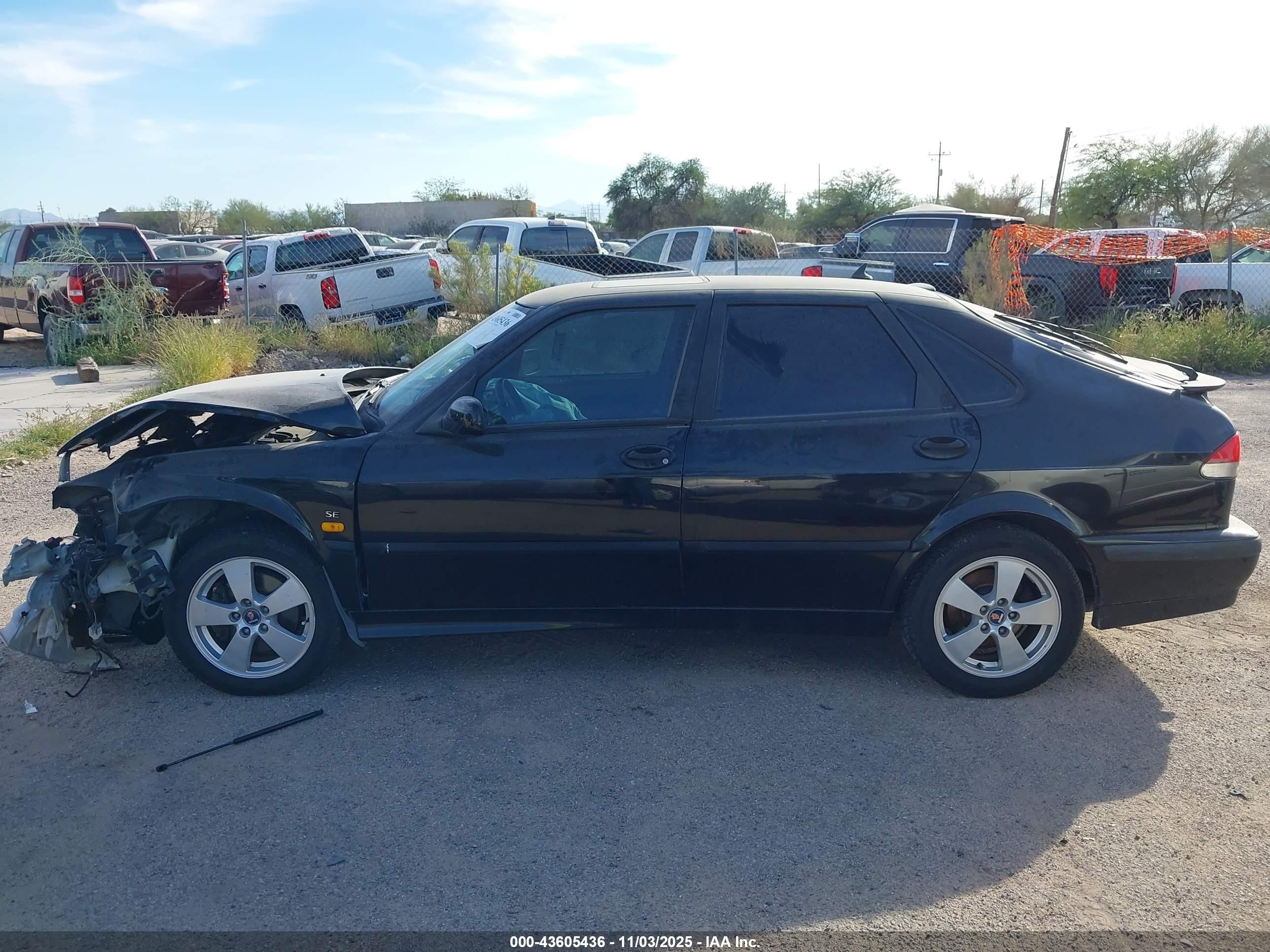 2002 Saab 9-3 Se Black vin: YS3DF55KX22012826