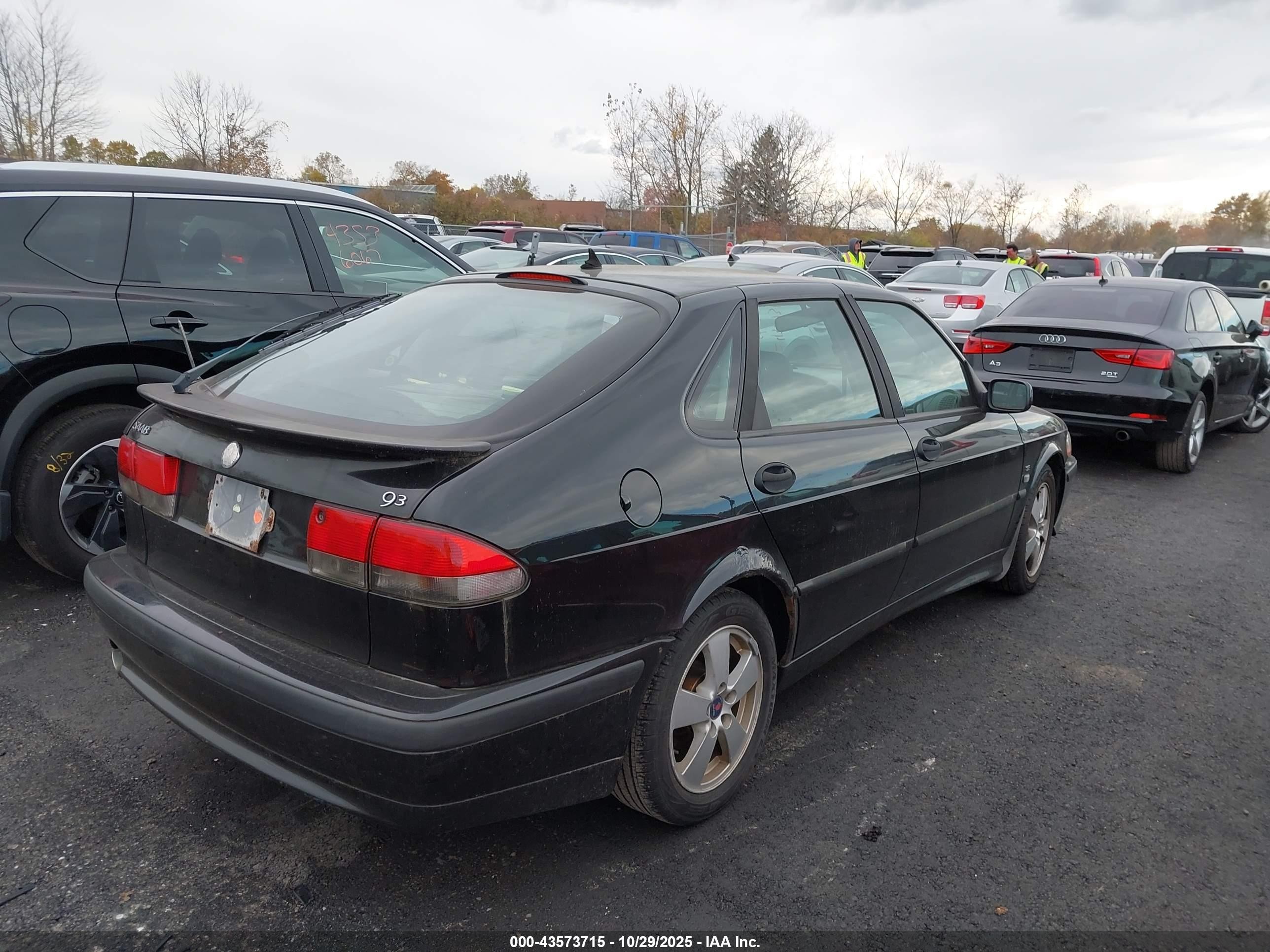 2002 Saab 9-3 Se Черный vin: YS3DF55KX22016407