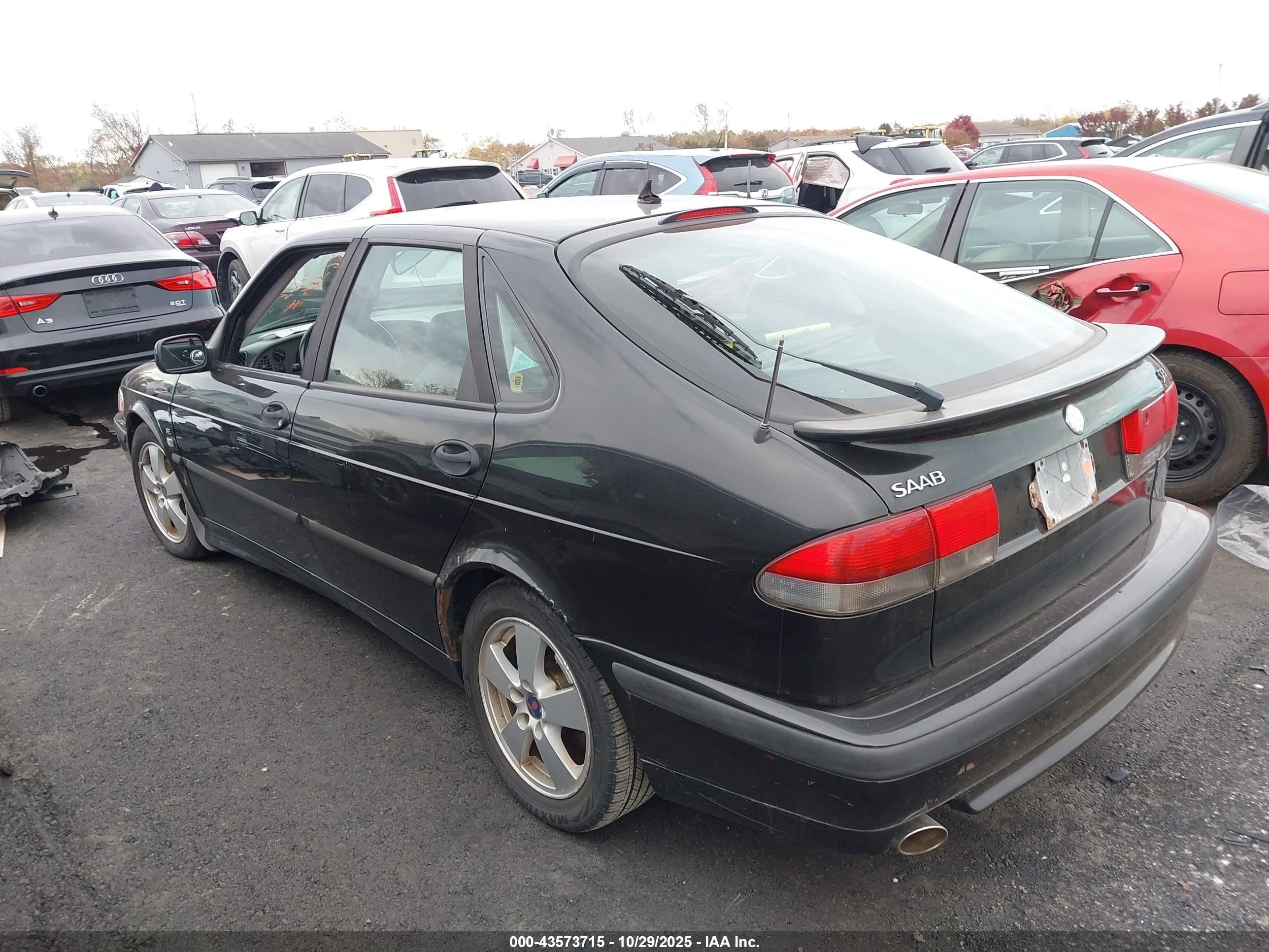 2002 Saab 9-3 Se Черный vin: YS3DF55KX22016407