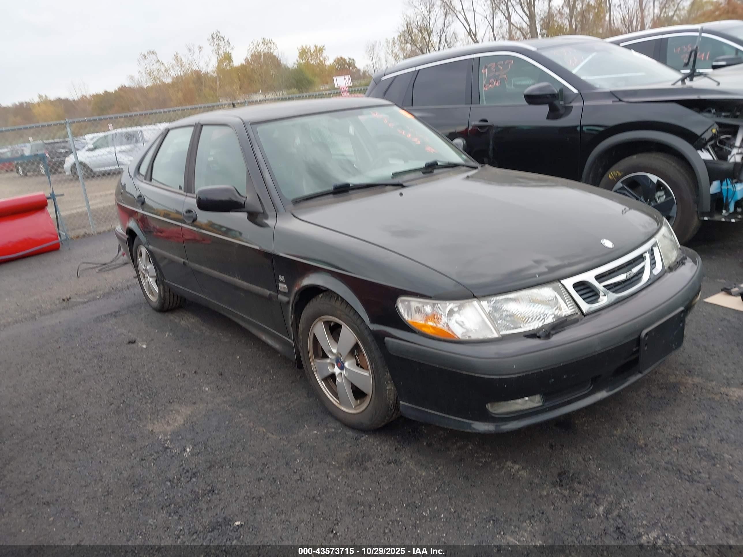 2002 Saab 9-3 Se Black vin: YS3DF55KX22016407