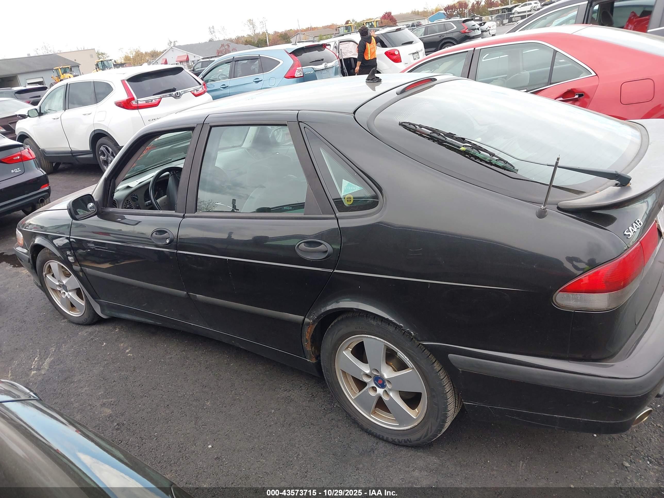 2002 Saab 9-3 Se Черный vin: YS3DF55KX22016407
