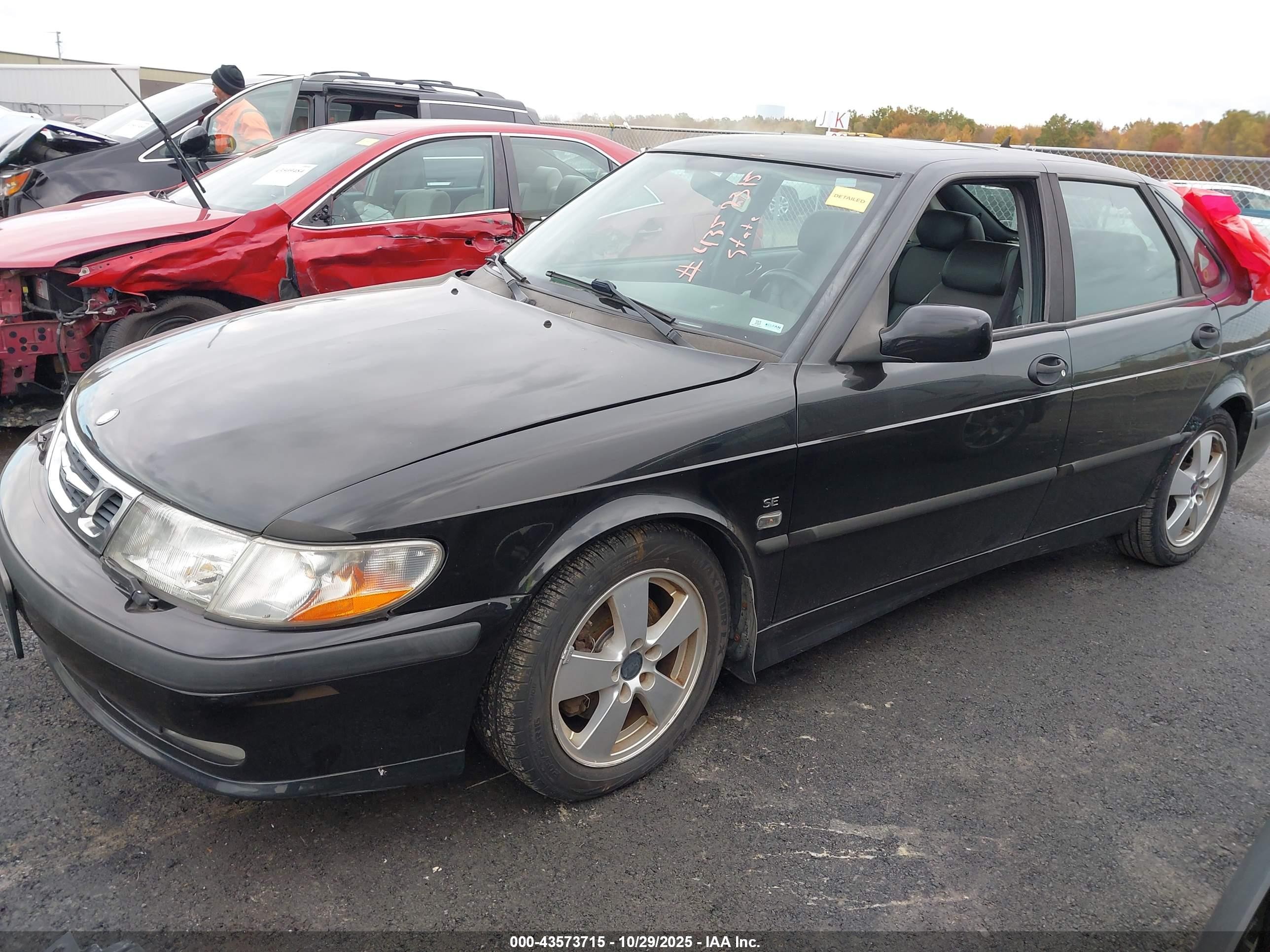 2002 Saab 9-3 Se Черный vin: YS3DF55KX22016407